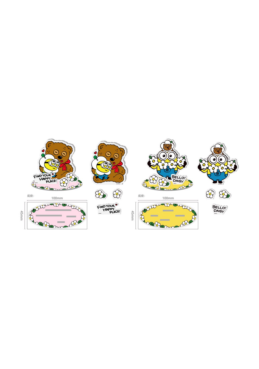 Juguete en Acrílico Daisy Minions Collection Miniso