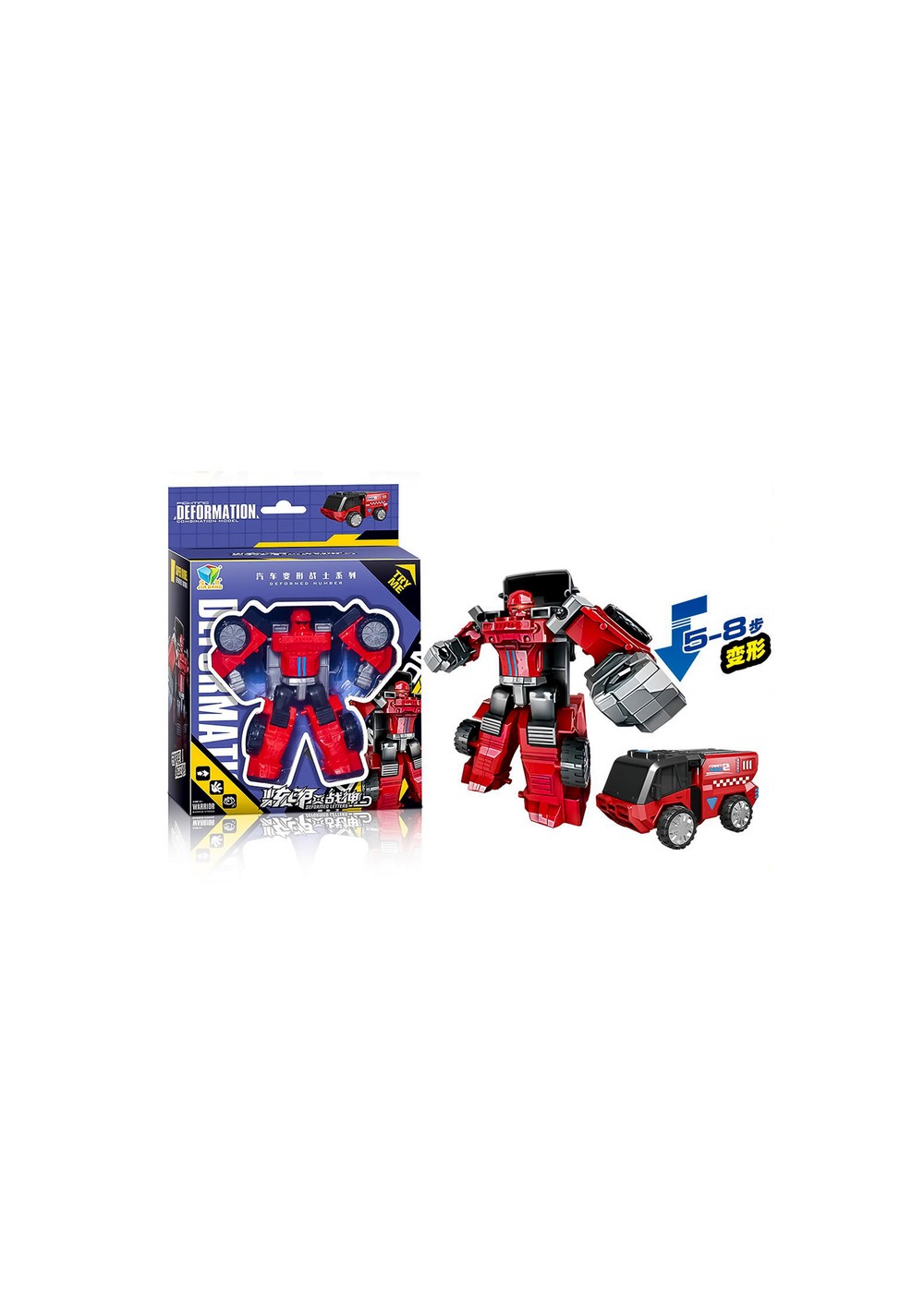 Juguete Transformable Vehículo de Bomberos Sintético Miniso