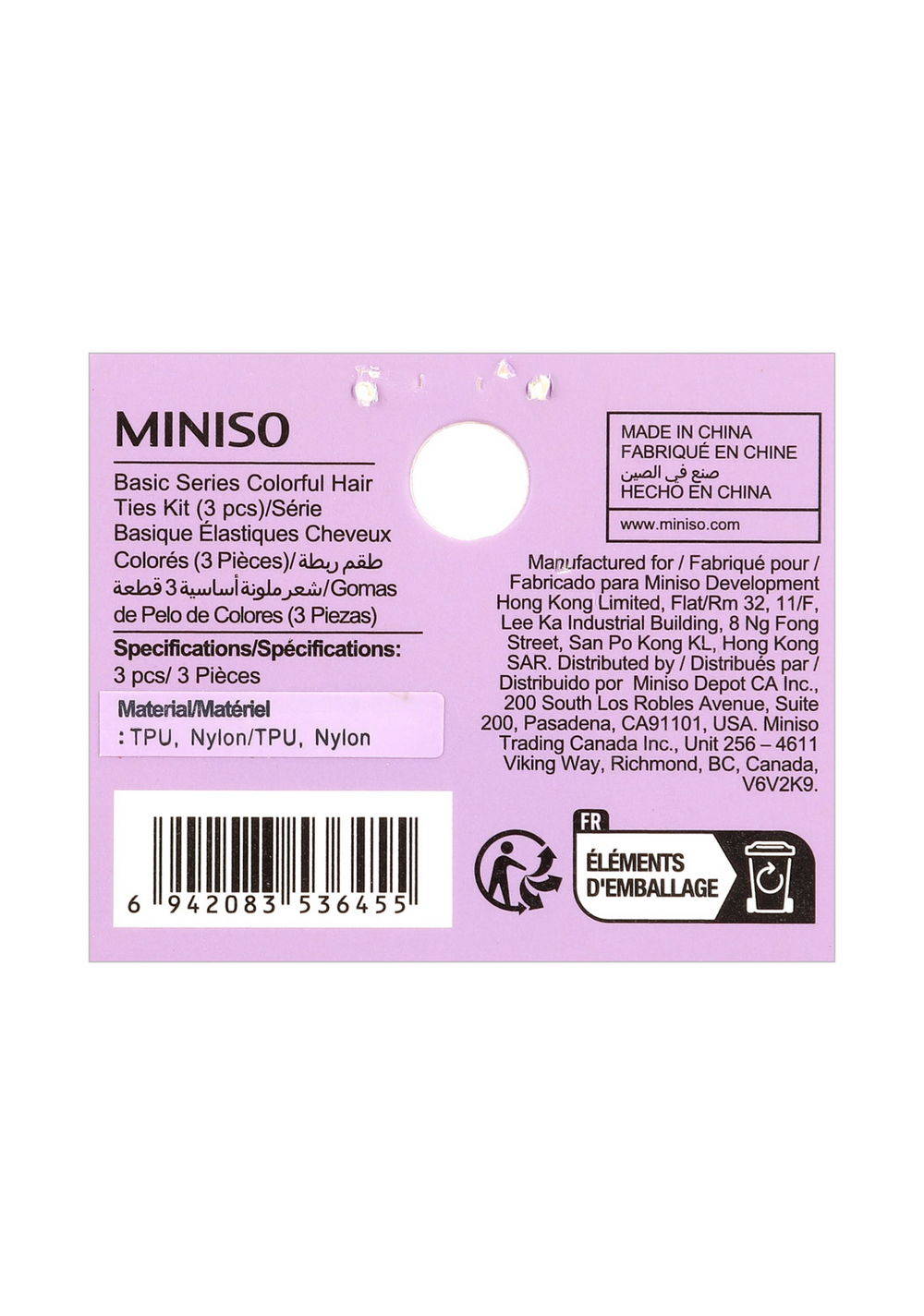 Kit Coleteros de Colores Serie Básica Miniso para Mujer - Vista 3