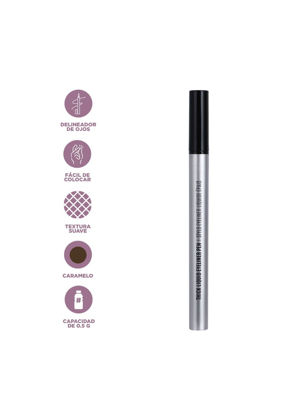 Lápiz Delineador Líquido para Ojos Caramelo 0. 5 Ml Miniso para Mujer - Vista 4
