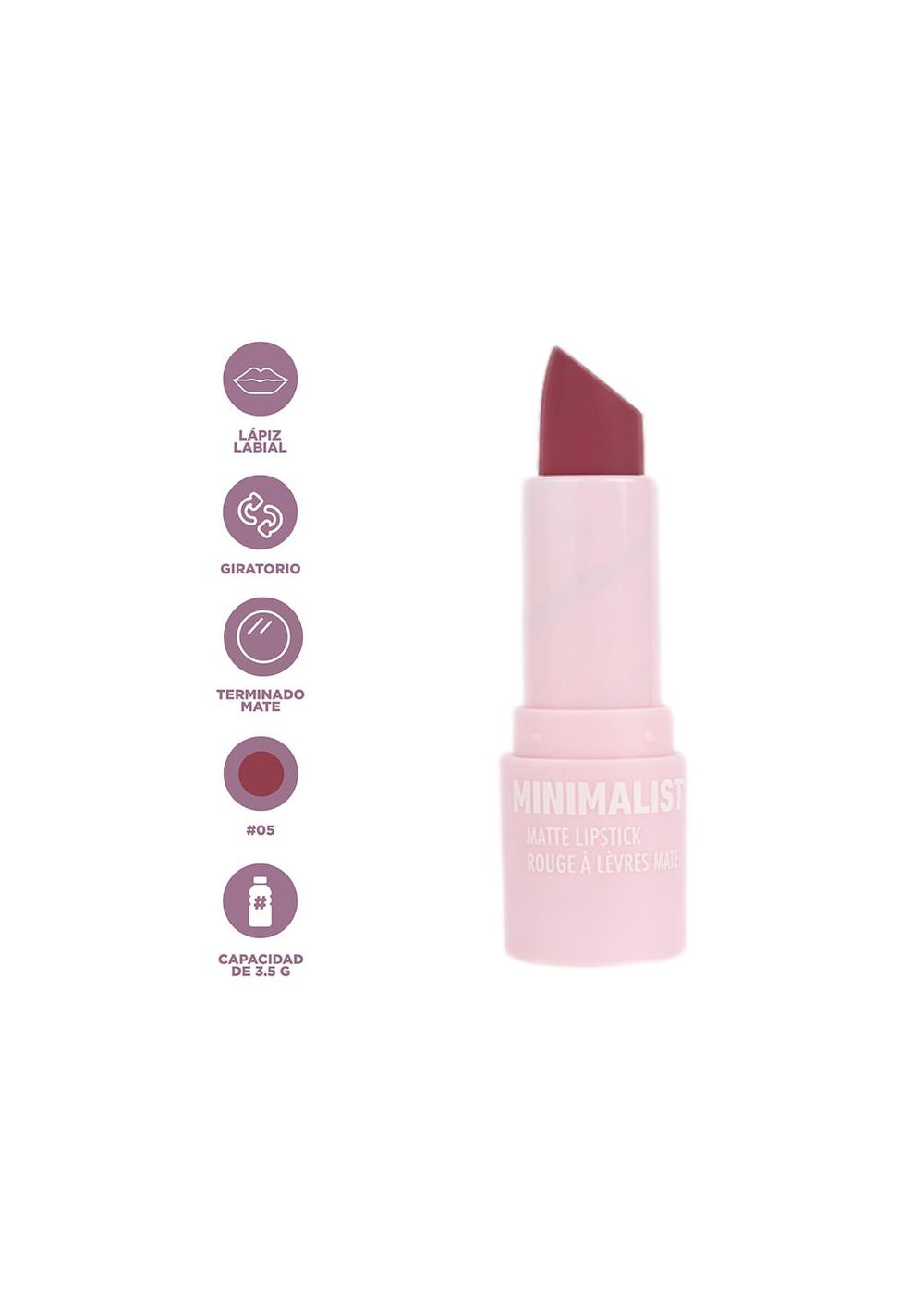 Lápiz Labial Matte 05 Colección Minimalist Miniso para Mujer - Vista 3