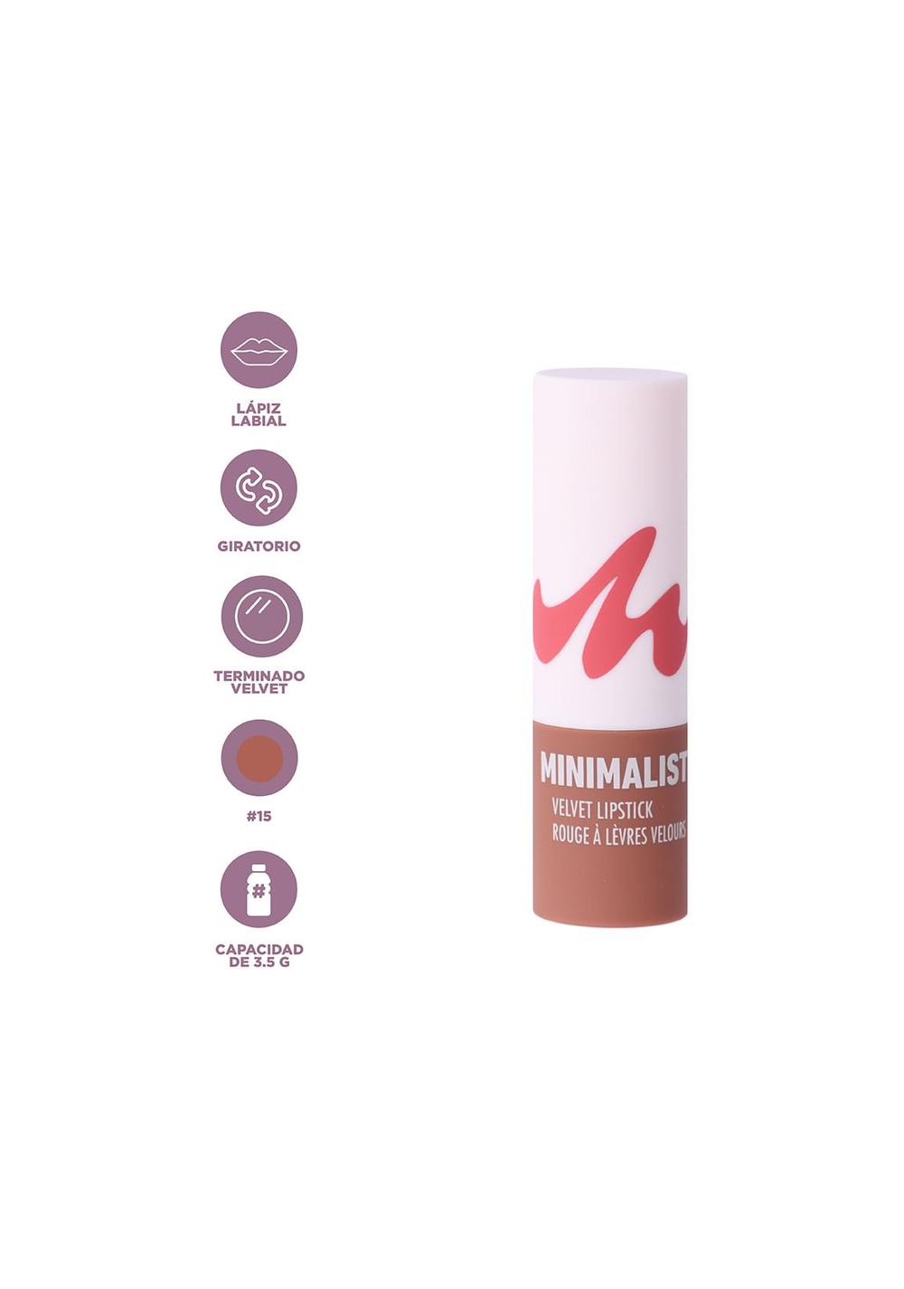 Lápiz Labial Velvet 15 Minimalist Miniso para Mujer - Vista 3