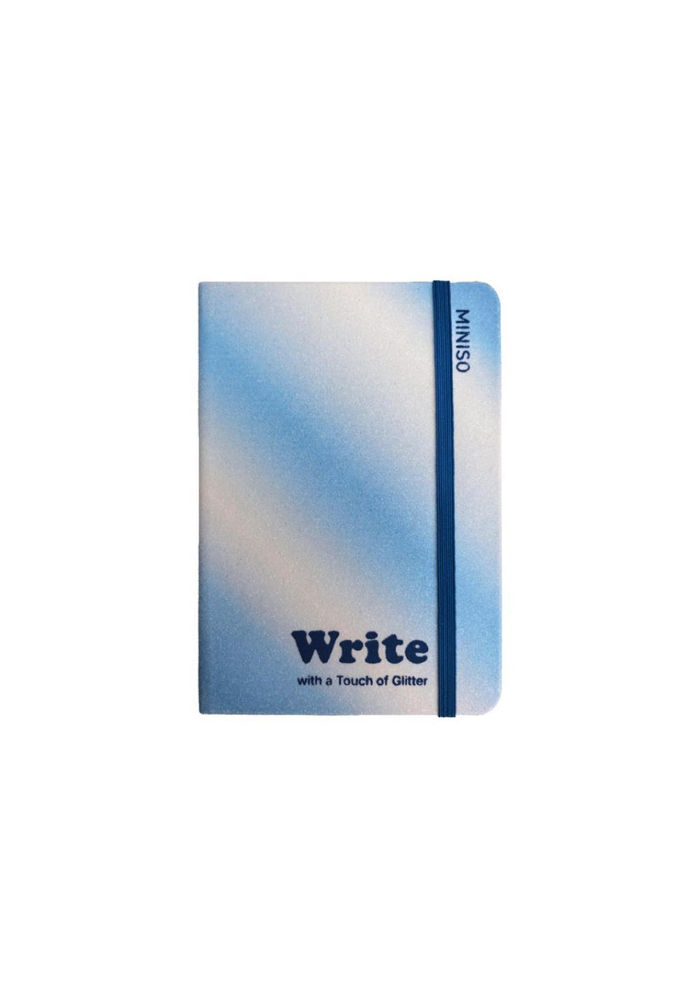 Libreta Encuadernada A6 Glitter Azul 80 Hojas Miniso