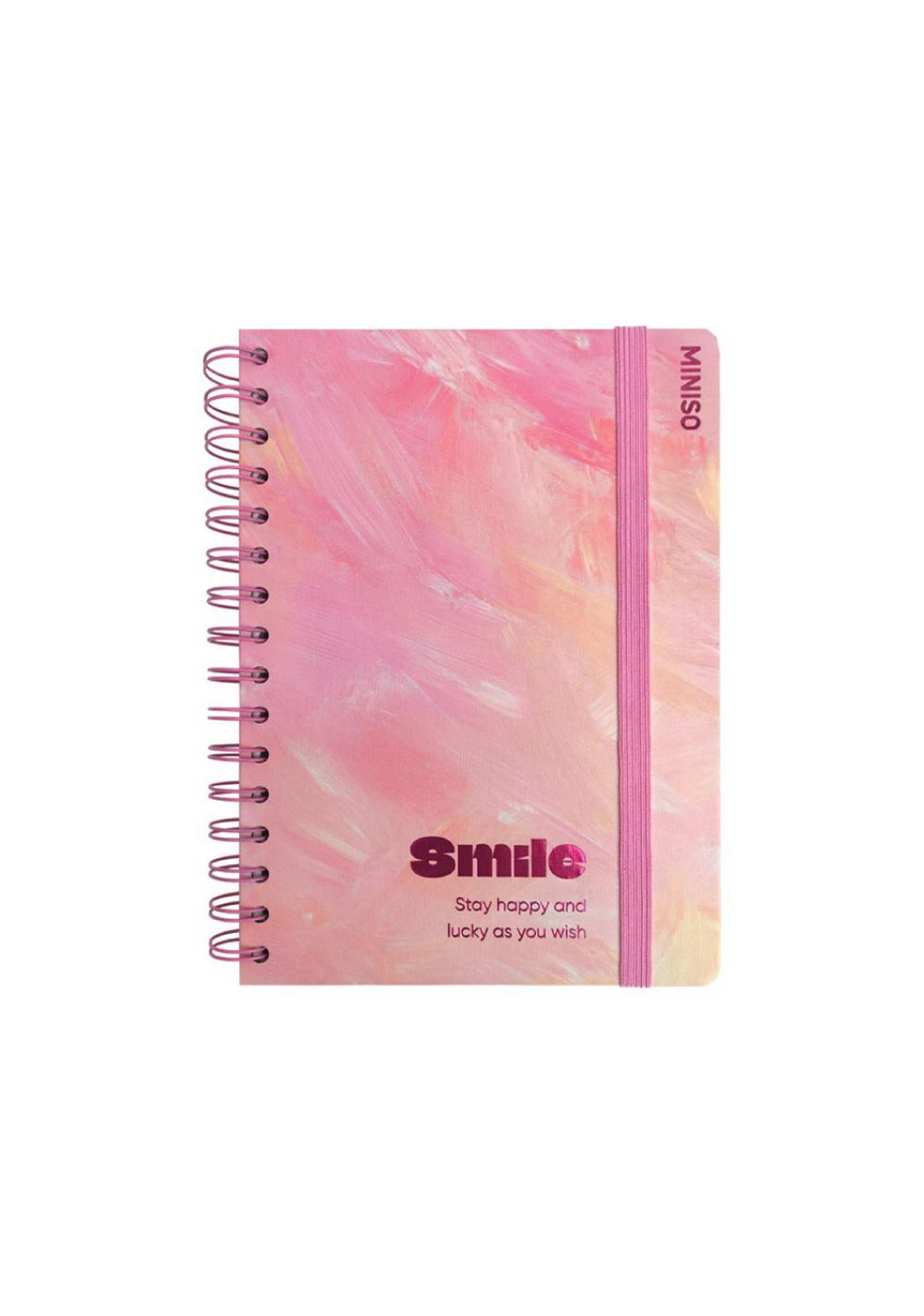 Libreta Encuadernada A6 Rosado 80 Hojas Miniso