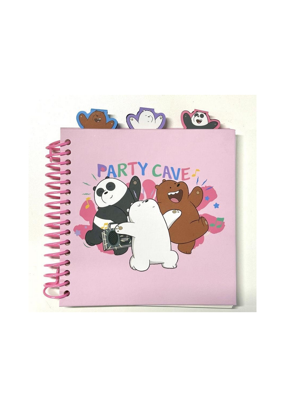 Libreta de Espiral 15x15cm Colección We Bare Bears Miniso