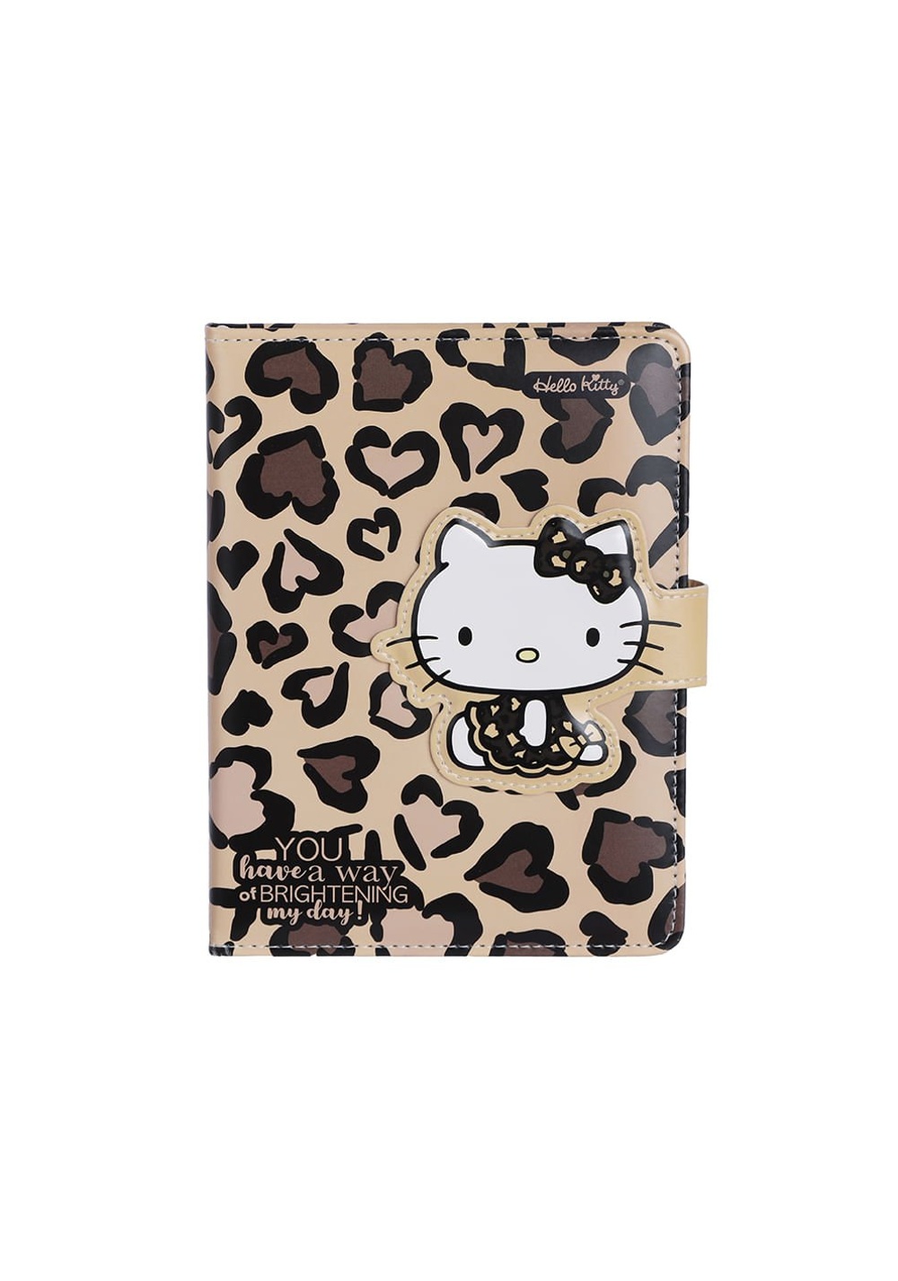 Libreta de Tapa Dura 80 Hojas Café Hello Kitty Miniso