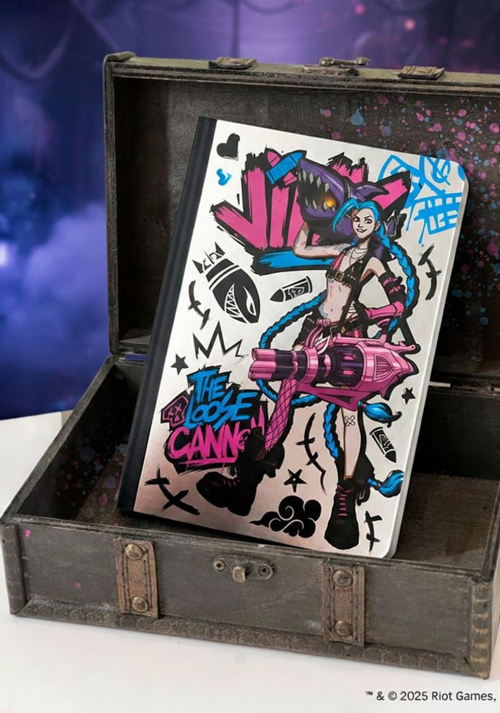 Libreta de Tapa Dura A5 Jinx League Of Legends Miniso Unisex - Vista 3