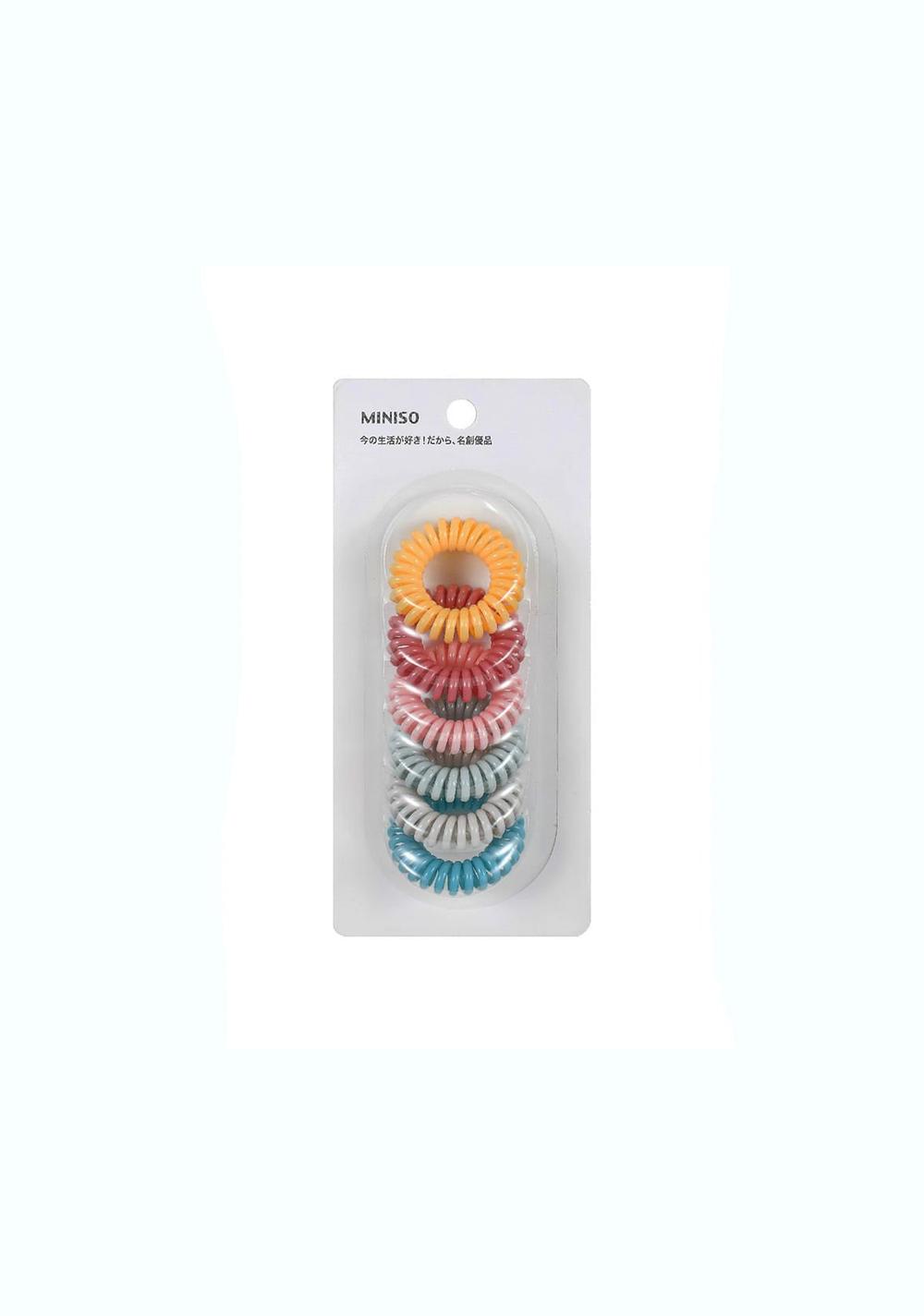 Liga para Cabello en Forma de Espiral 6 Piezas Miniso para Mujer - Vista 4