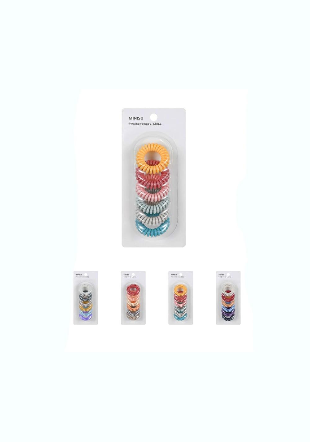 Liga para Cabello en Forma de Espiral 6 Piezas Miniso