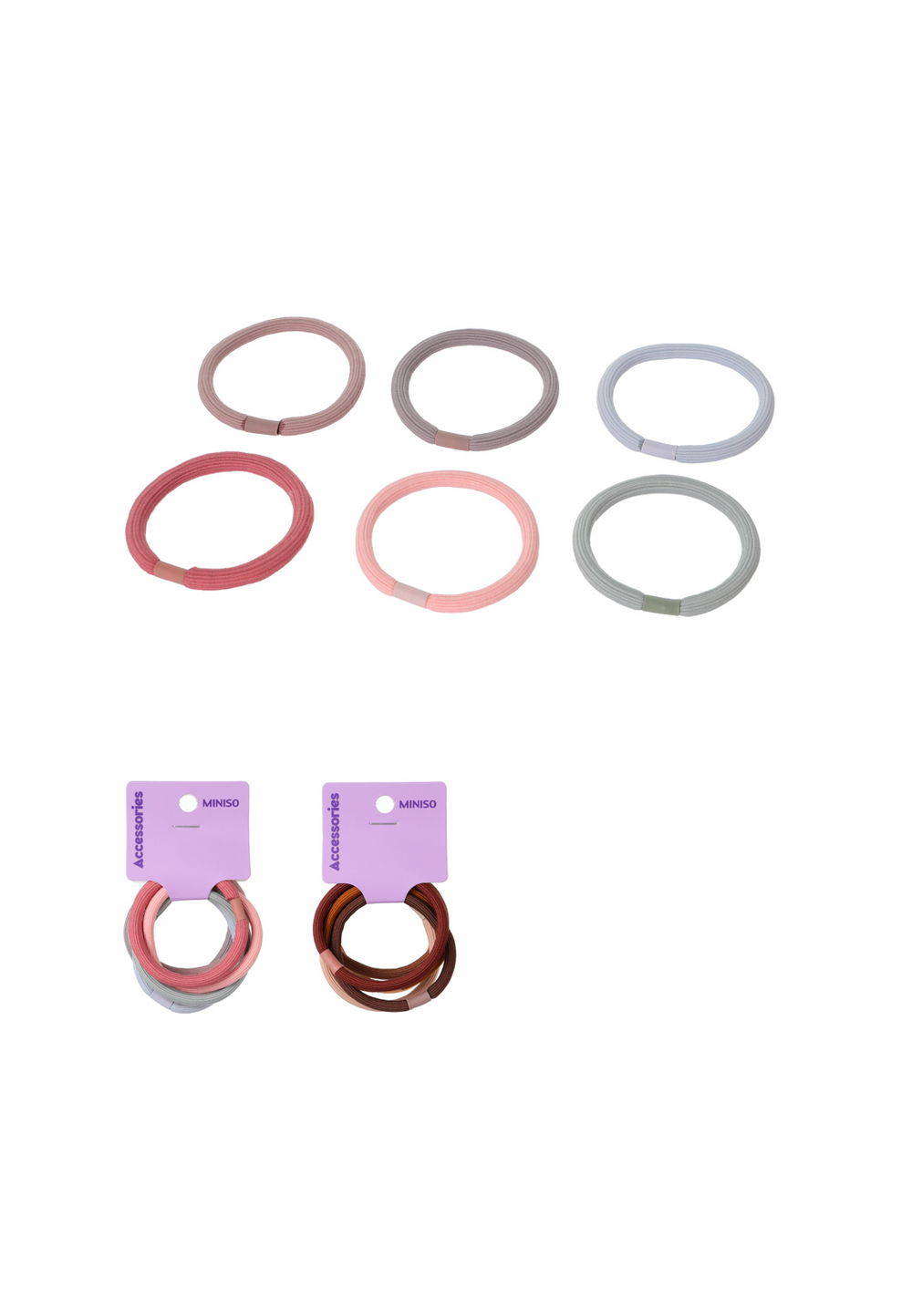 Ligas para el Cabello (2 Modelos) Miniso