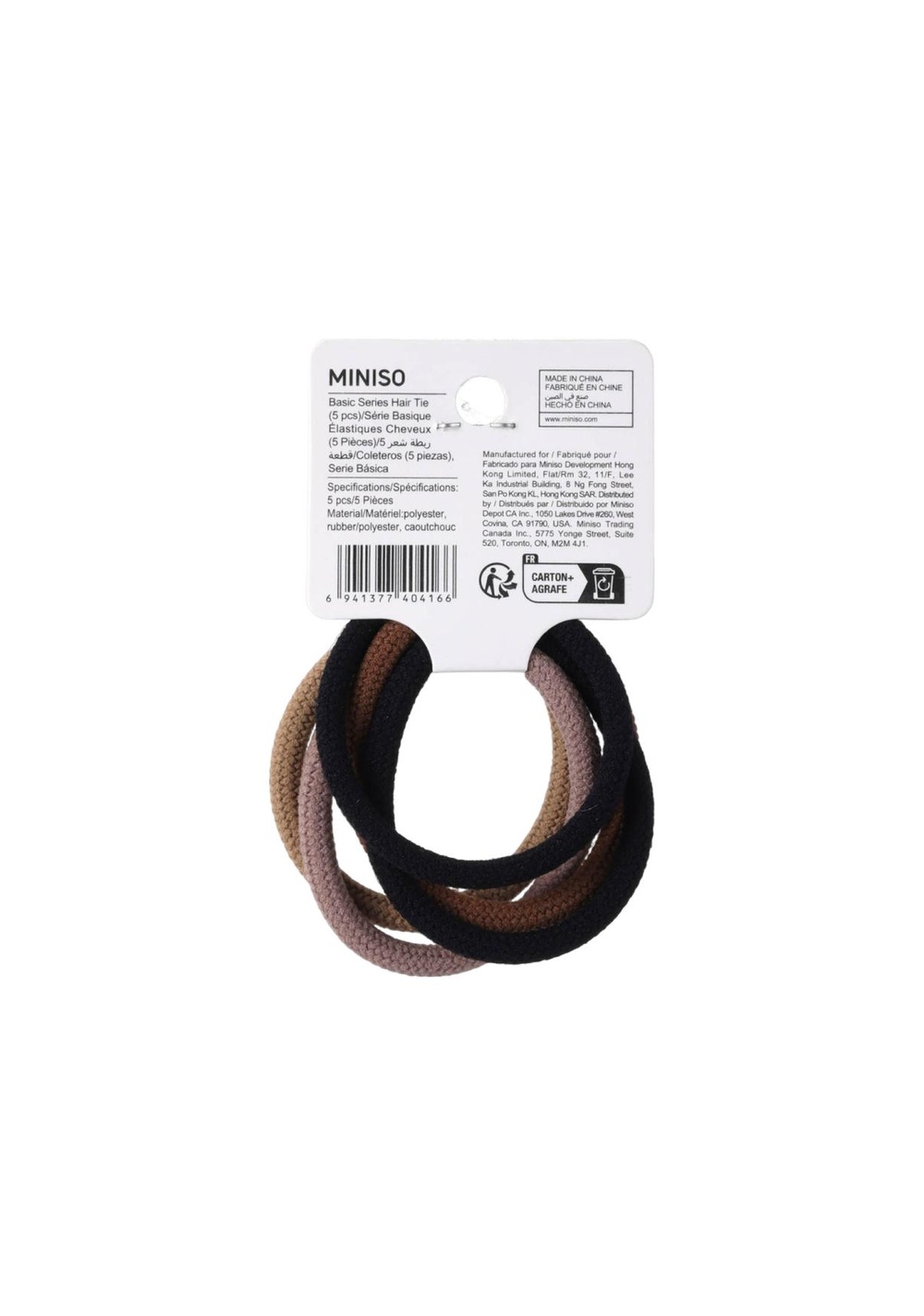 Ligas para el Cabello 5 Unidades Colección Básica Miniso para Mujer - Vista 4