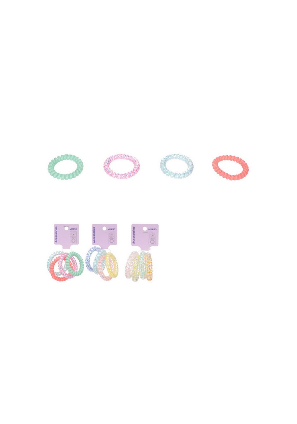 Ligas para el Cabello en Forma de Espiral Miniso