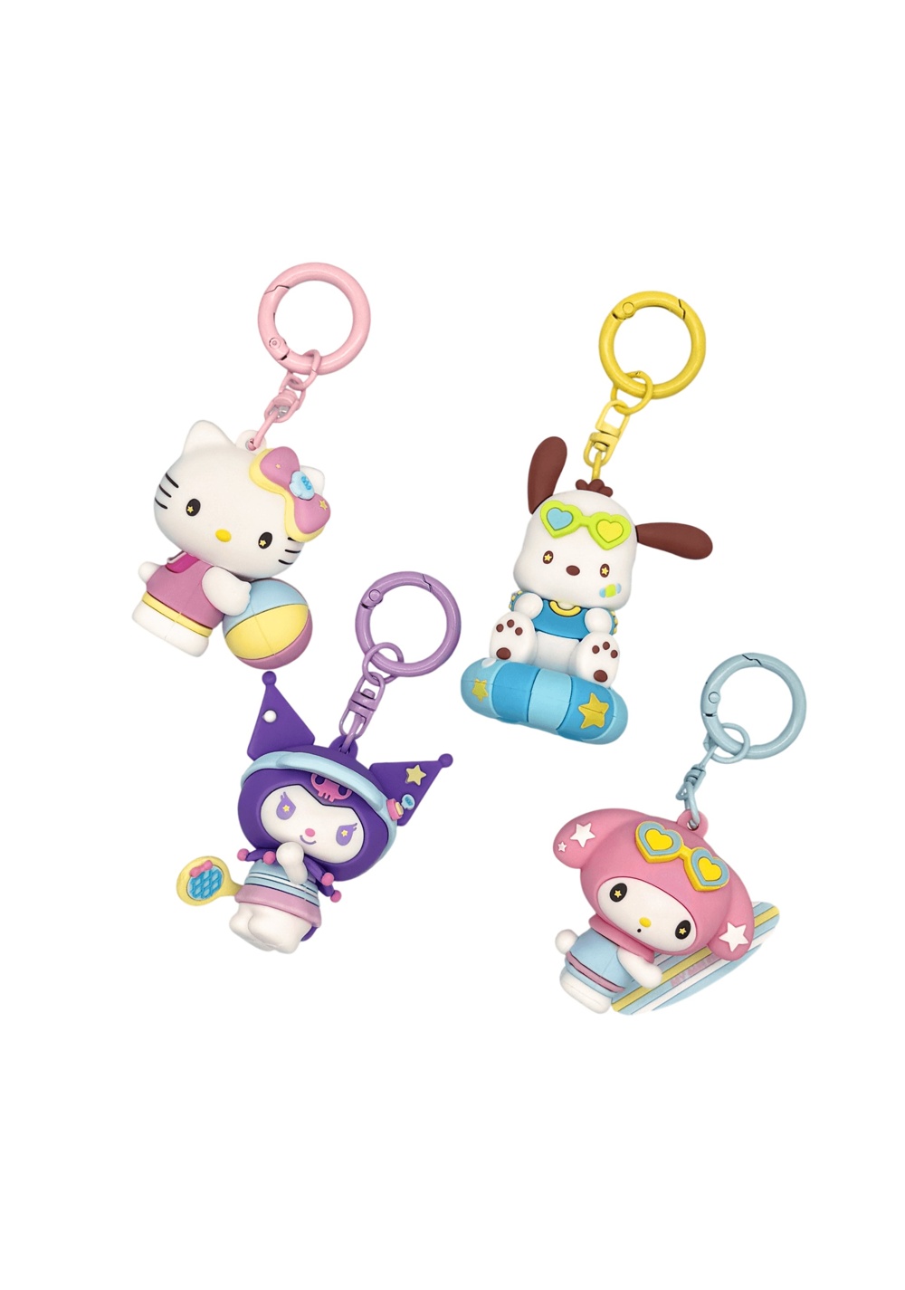 Llavero 3d de Verano Hello Kitty y Sus Amigos Miniso
