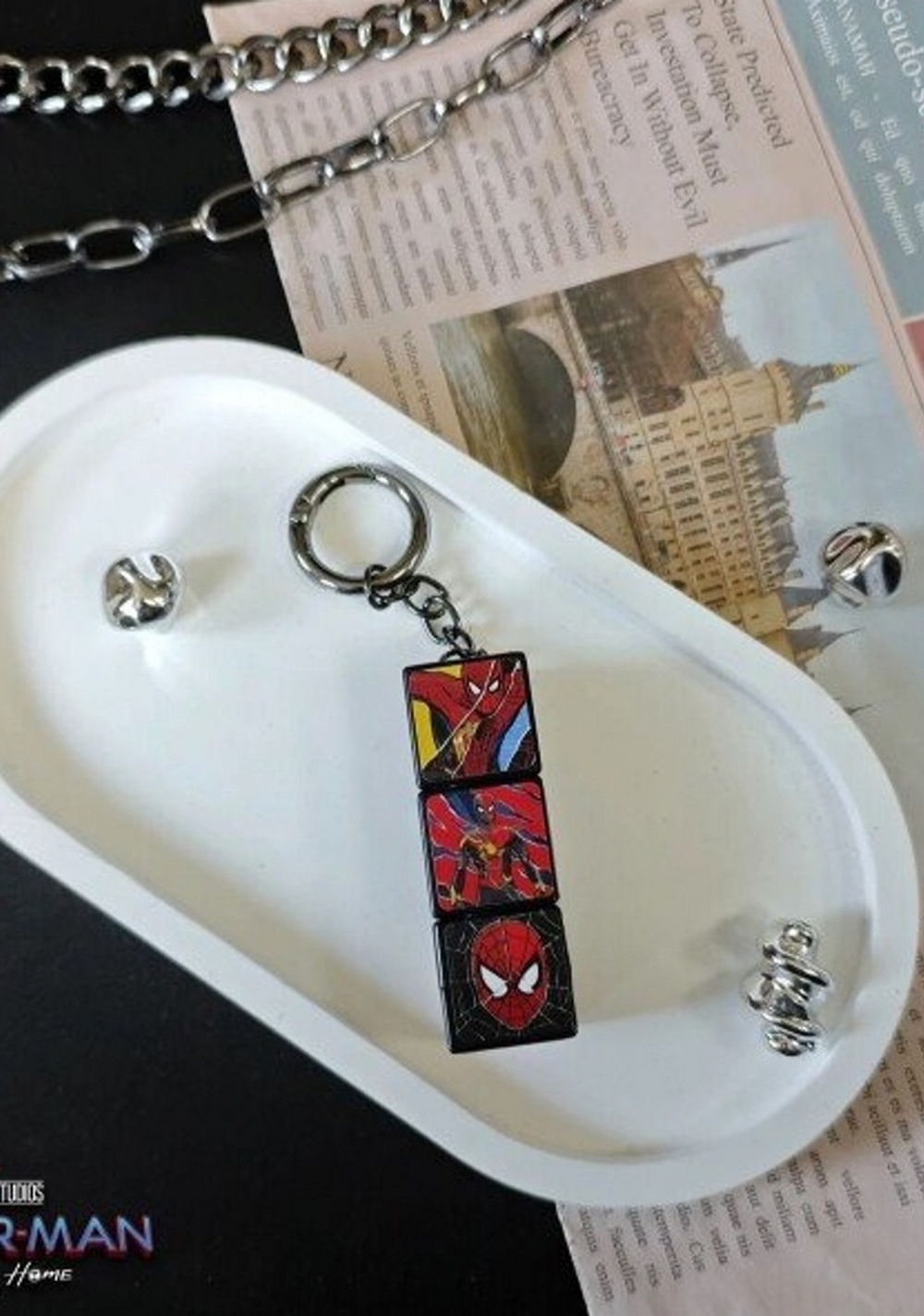 Llavero de Cubos Colección Spiderman Marvel Miniso