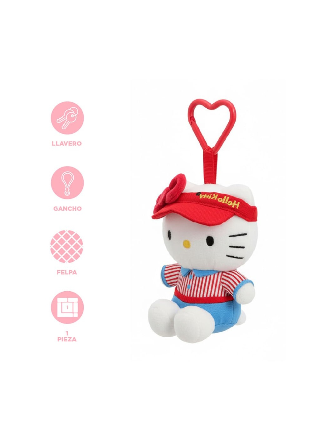 Llavero de Peluche Camarera Colgante Hello Kitty Dinner Miniso Unisex - Vista 3