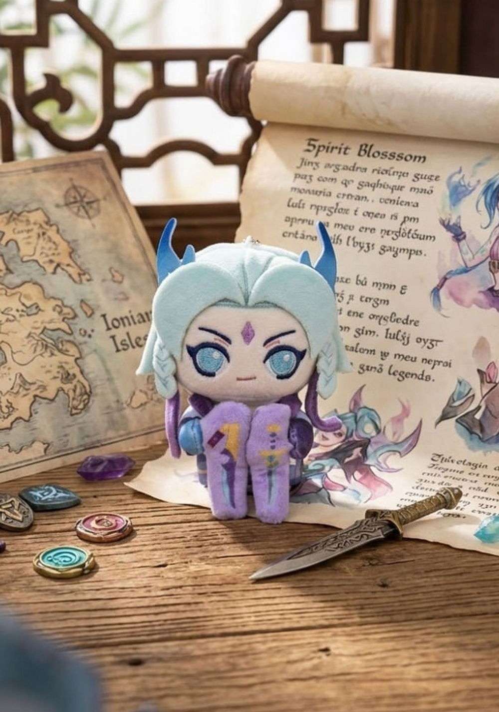 Llavero de Peluche con Clip Yone League Of Legends Miniso Unisex - Vista 3