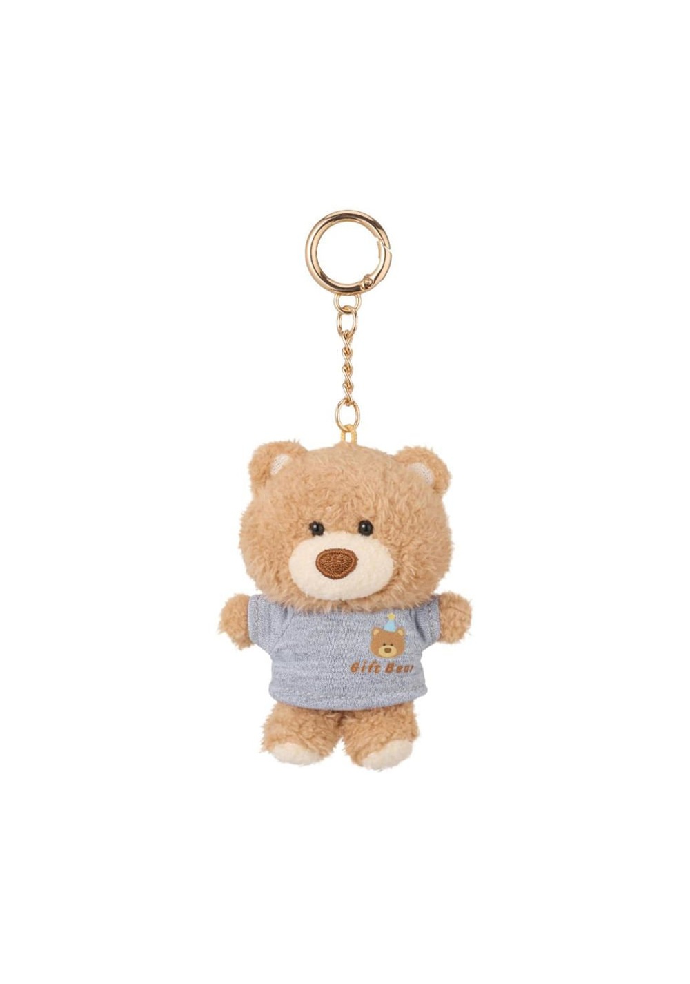 Llavero de Peluche Oso con Playera Colgante Café Miniso