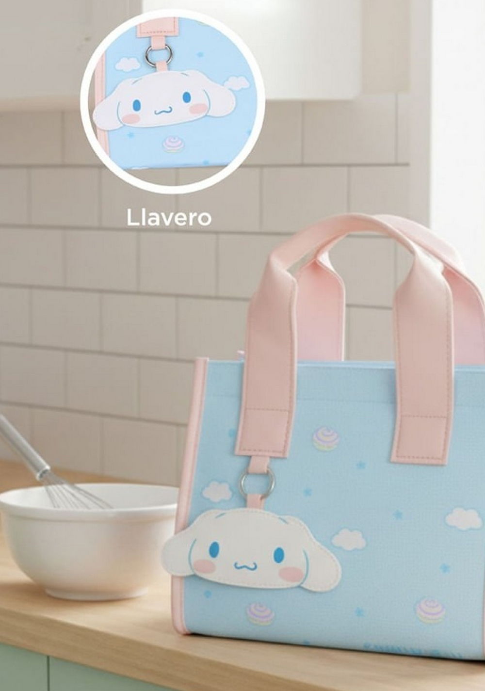 Lonchera Textil 23x12x20 Cm Cinnamoroll Sanrio Miniso Unisex - Vista 5