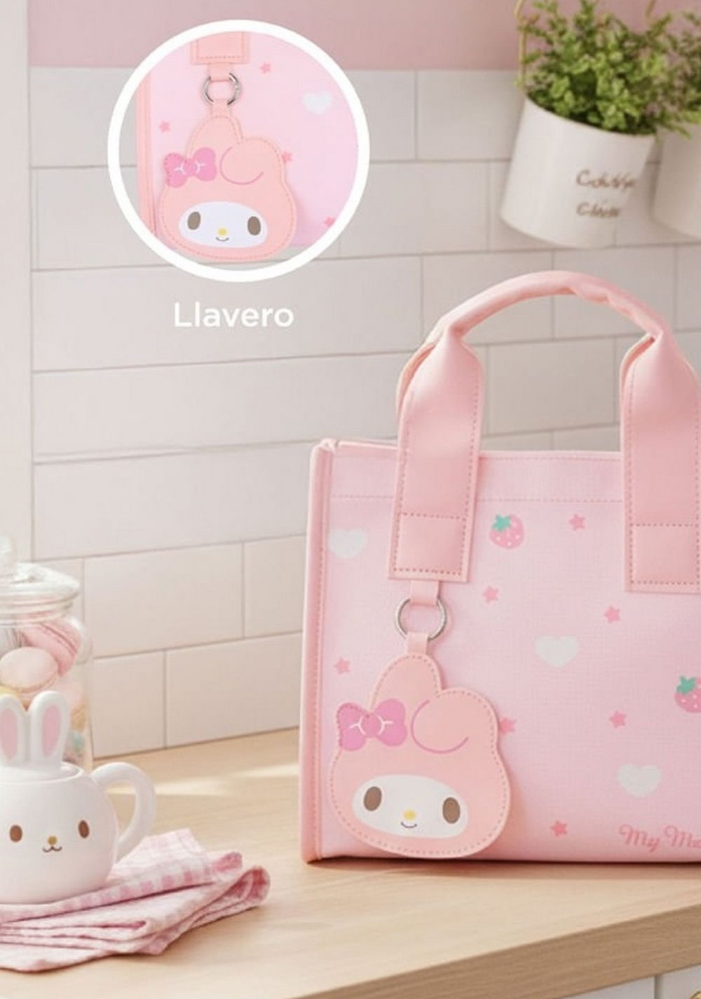 Lonchera Textil 23x12x20 Cm My Melody Sanrio Miniso Unisex - Vista 5