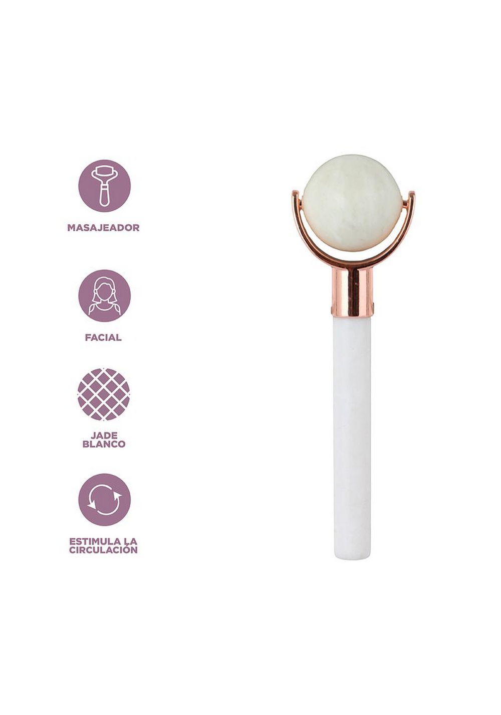 Masajeador Facial de Rodillo de Jade Blanco Miniso Unisex - Vista 4