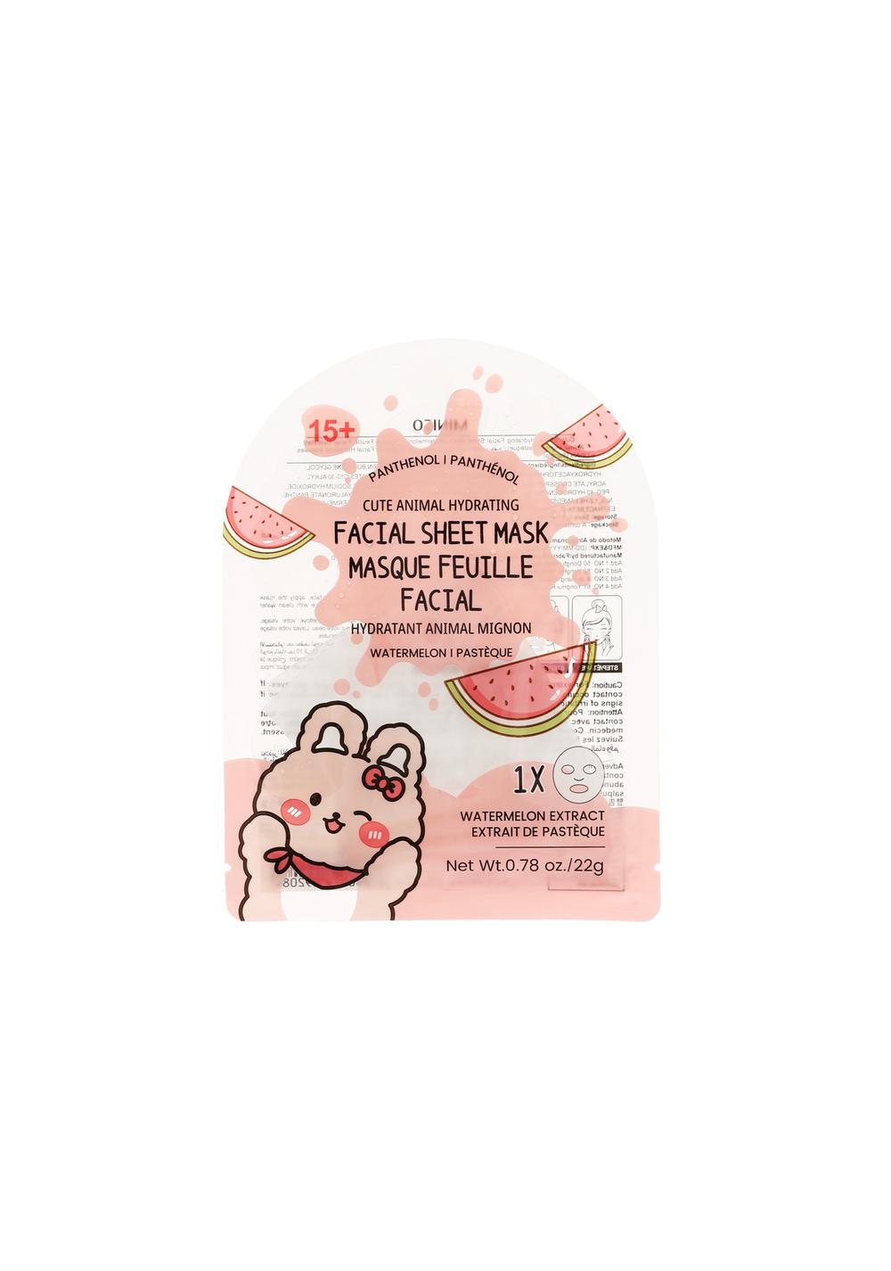 Mascarilla Facial Hidratante de Animal Cute (sandía) Miniso