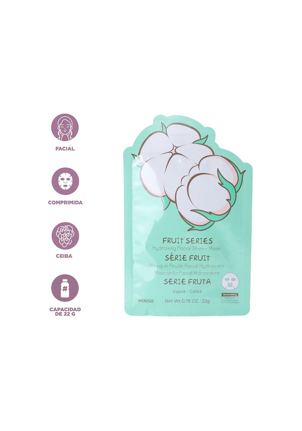 Mascarilla Facial Hidratante Fruit Series (kapok) Miniso Unisex - Vista 3