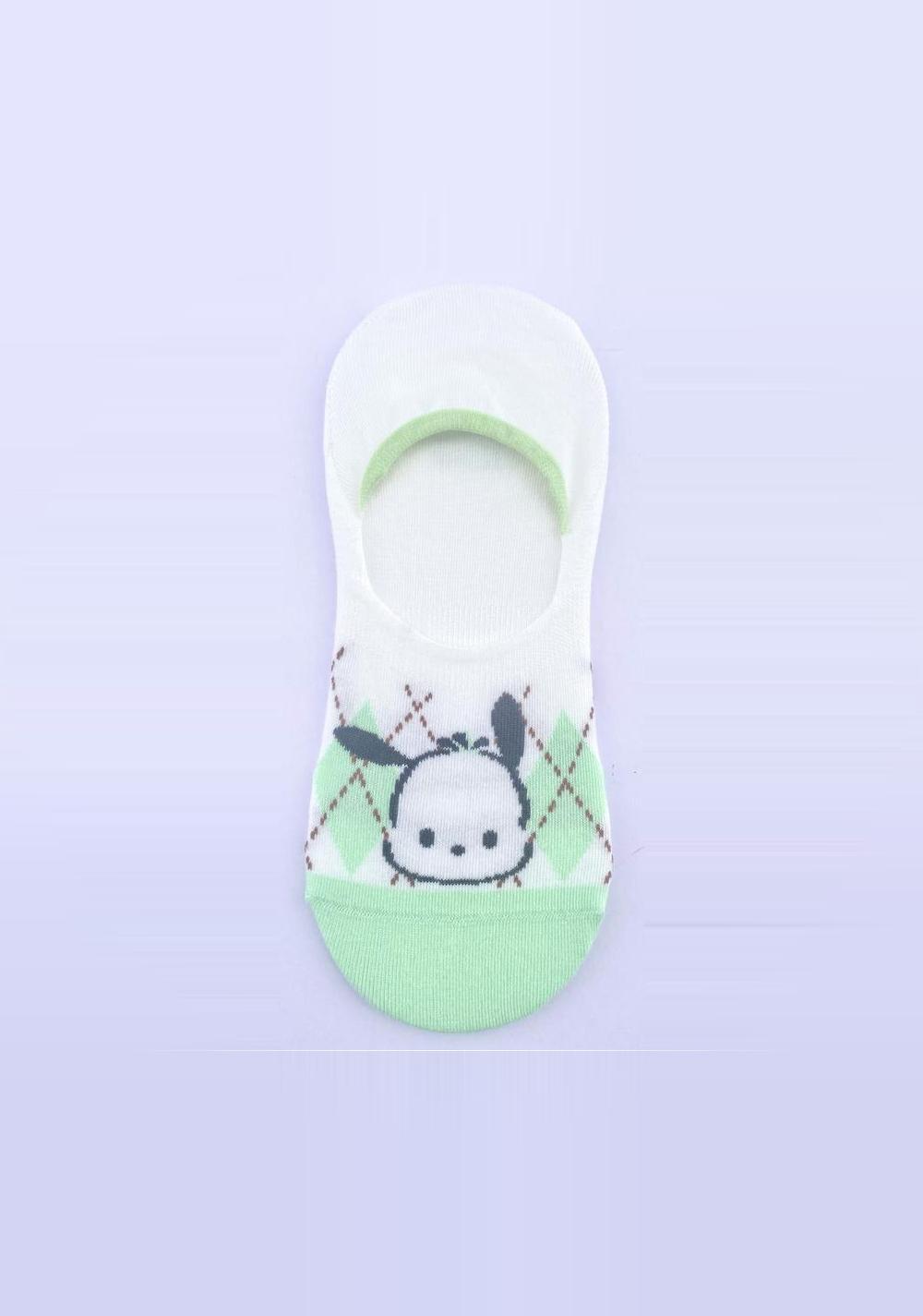 Medias Sanrio Rombos Pochacco Verde Miniso