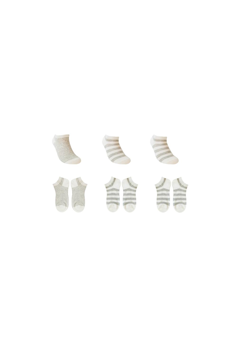 Medias Tobilleras de Rayas 6 Pares Miniso
