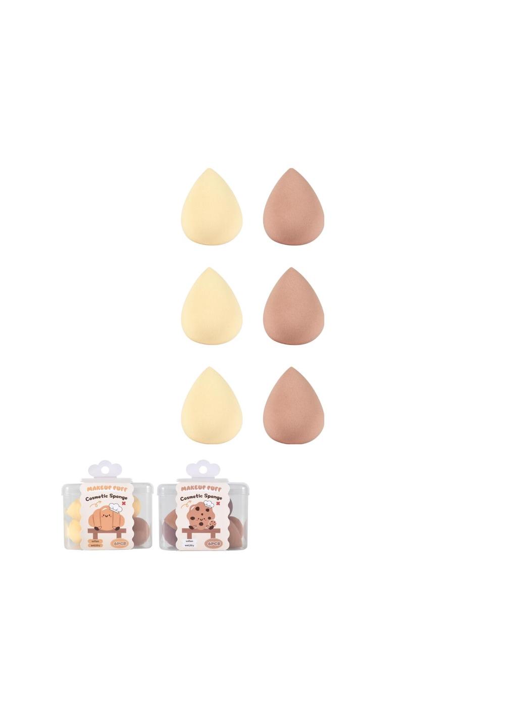 Mini Esponjas de Maquillaje 6 Unidades Miniso