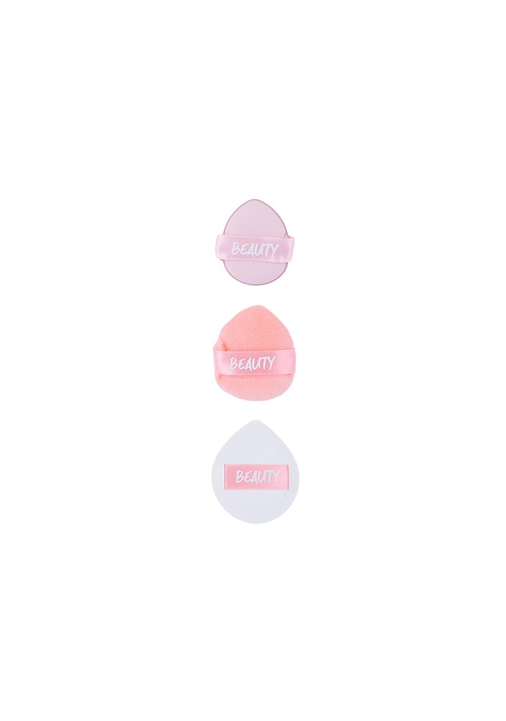 Mini Esponjas de Maquillaje Peach 3 Piezas Pink Miniso
