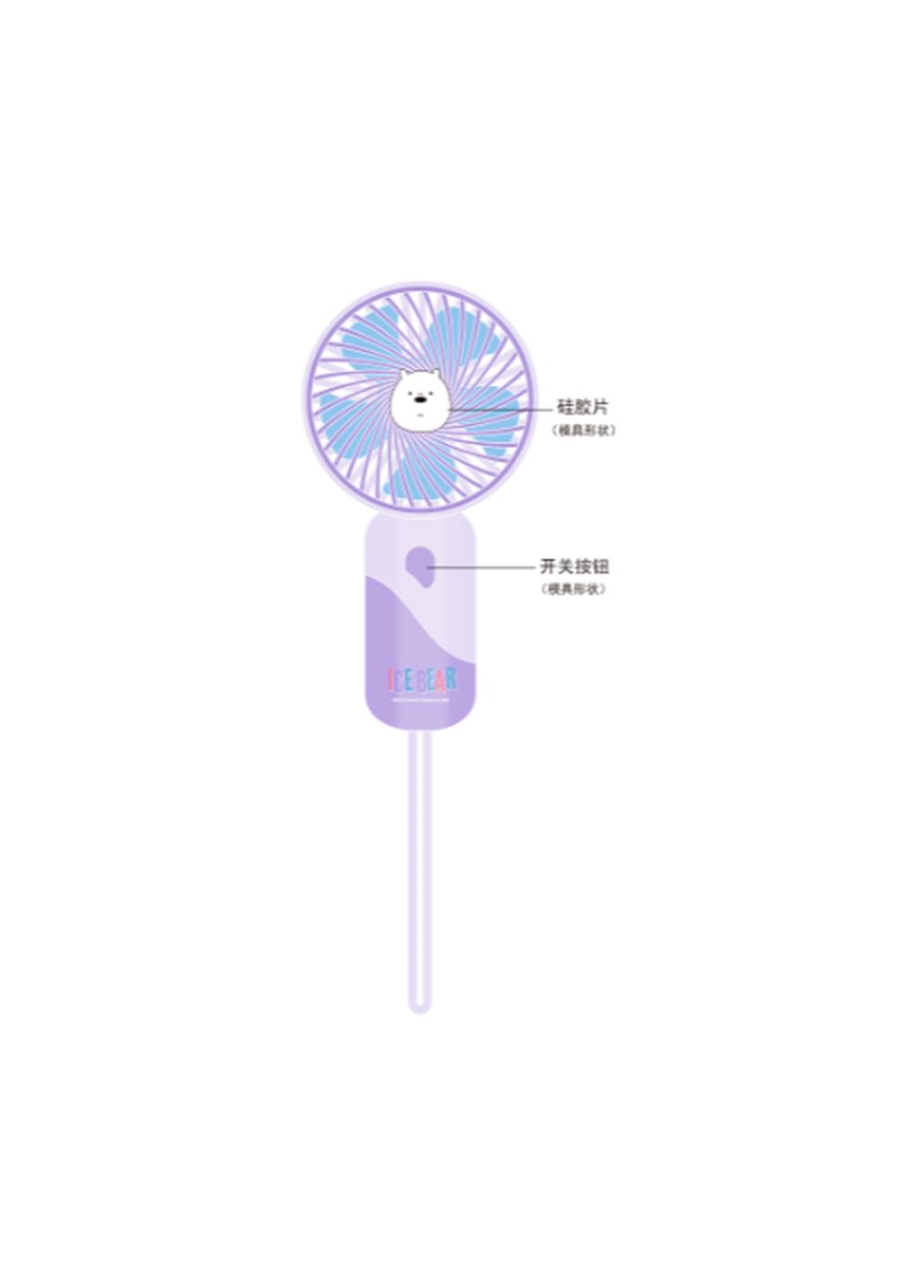 Mini Ventilador de Mano con Asa Polar We Bare Bears Miniso