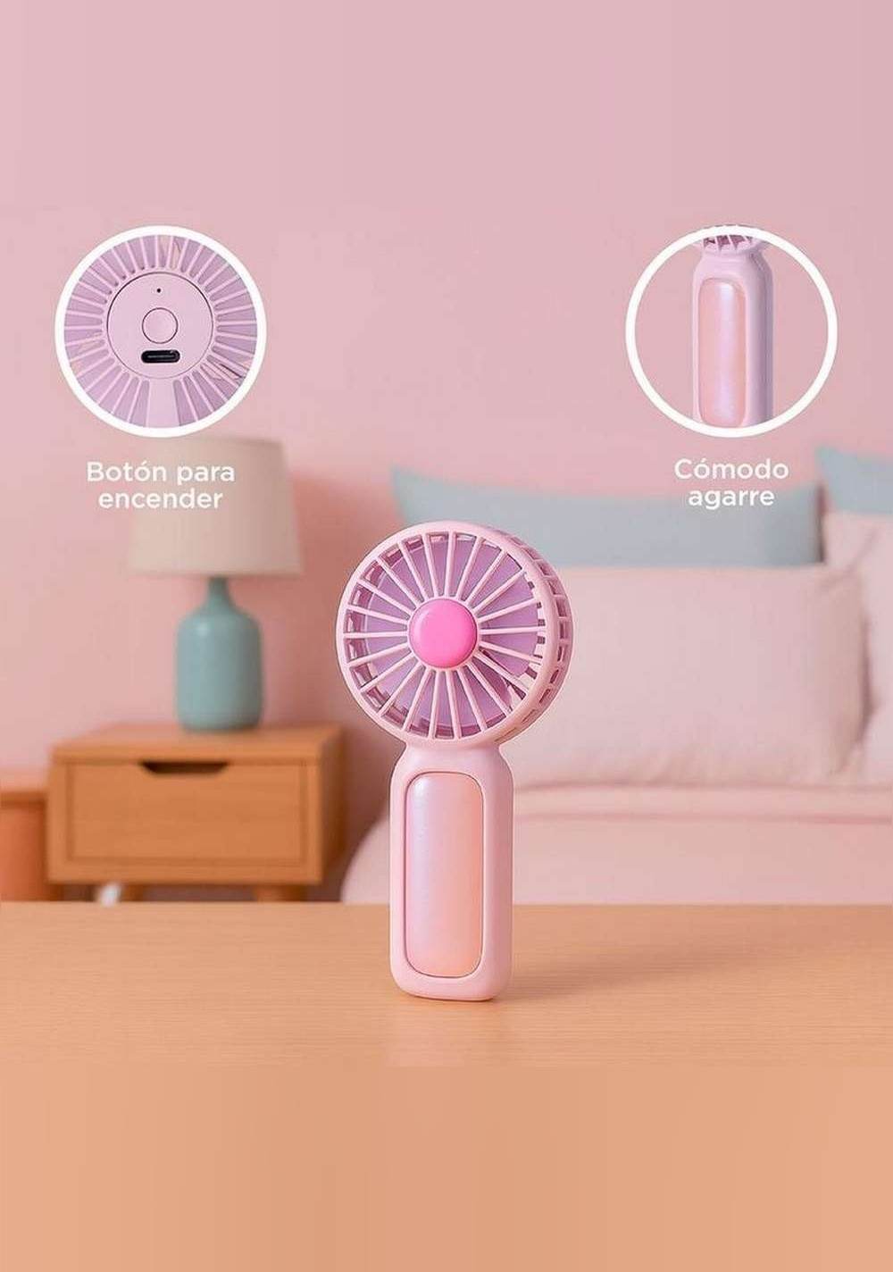Mini Ventilador de Mano Recargable Miniso Unisex - Vista 5