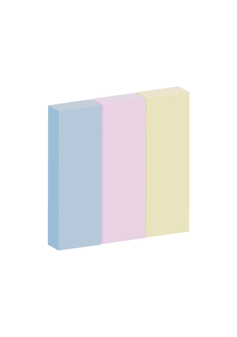 Notas Adhesivas Morandi 150 Hojas Paquete de 3 75x25 Mm Miniso