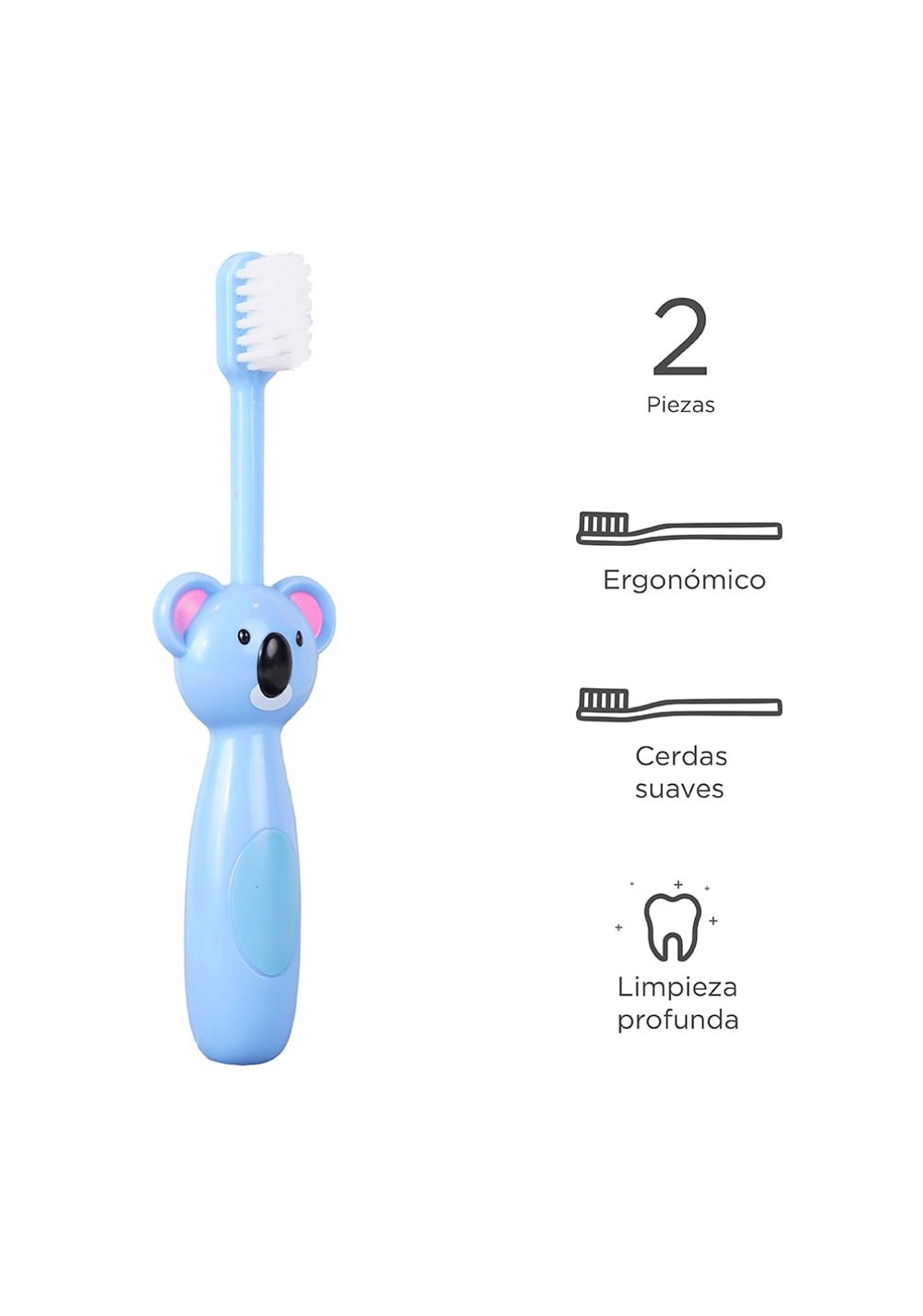 Paquete de Cepillos Dentales de Cerdas Suaves 2 Piezas Miniso Unisex - Vista 3