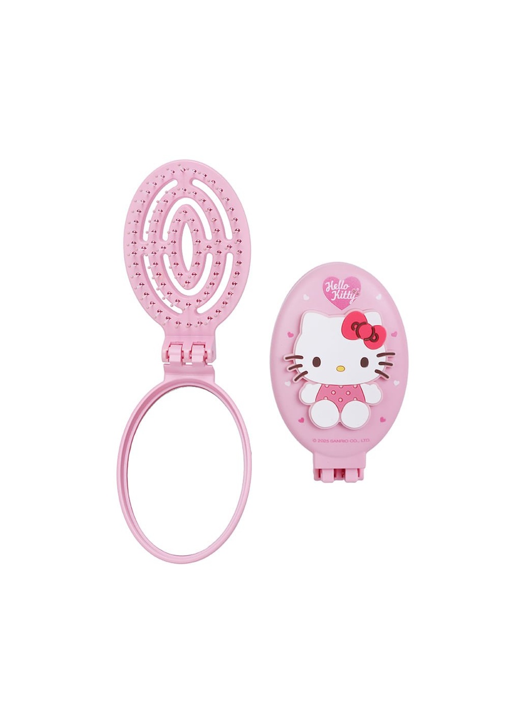 Peine Plegable para Cabello con Espejo 9 Cm Hello Kitty Miniso