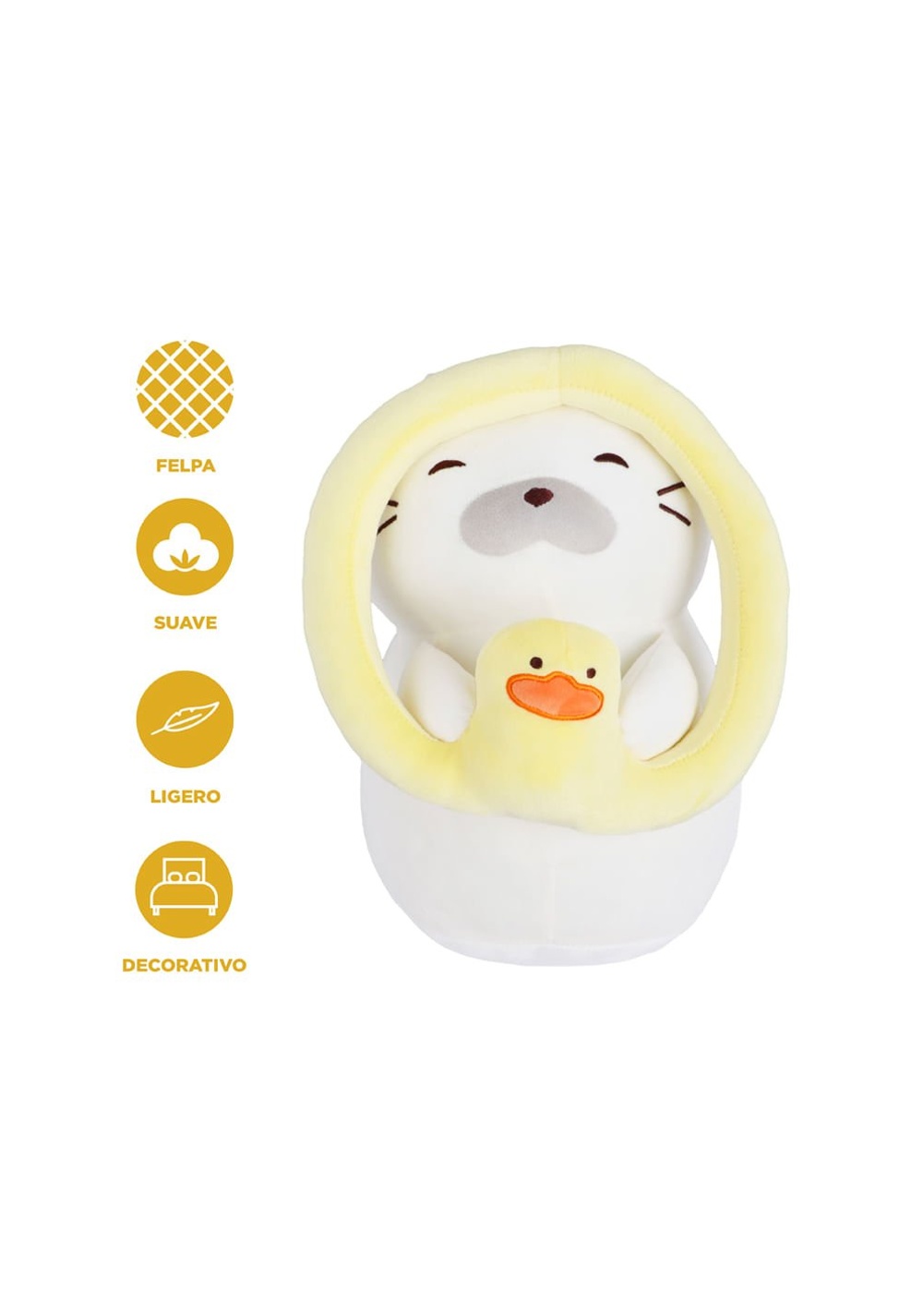 Peluche 14 In Foca con Inflable de Pato Miniso Unisex - Vista 4