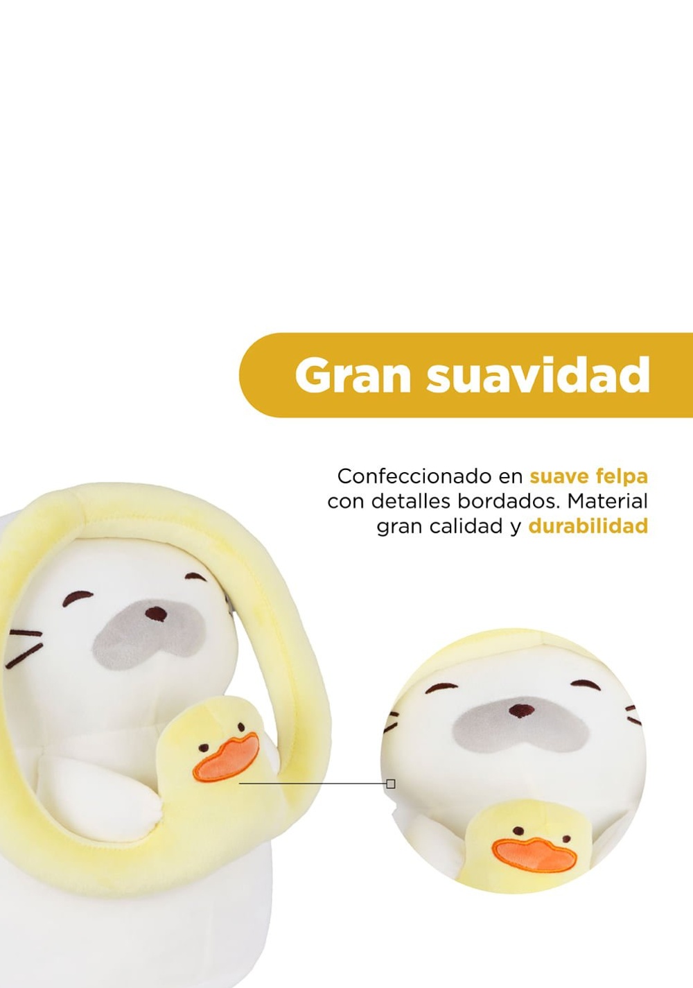 Peluche 14 In Foca con Inflable de Pato Miniso Unisex - Vista 5
