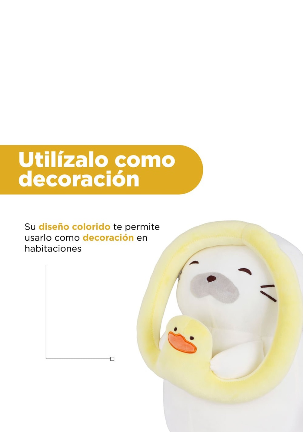 Peluche 14 In Foca con Inflable de Pato Miniso Unisex - Vista 7