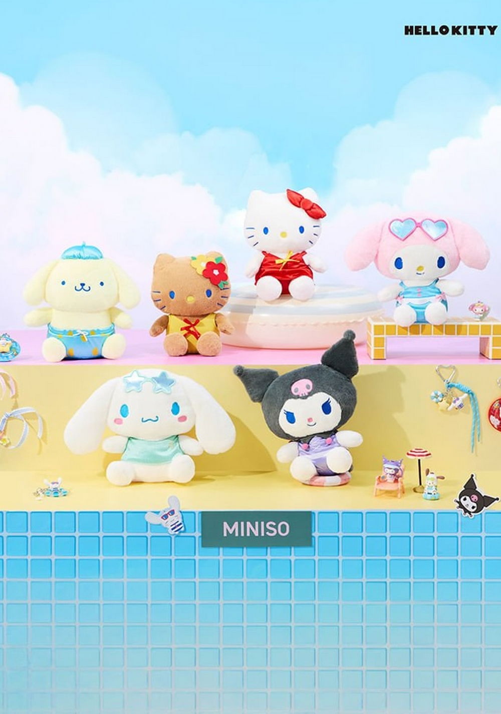 Peluche 25 Cm Disfruta el Verano Kuromi Miniso Unisex - Vista 3
