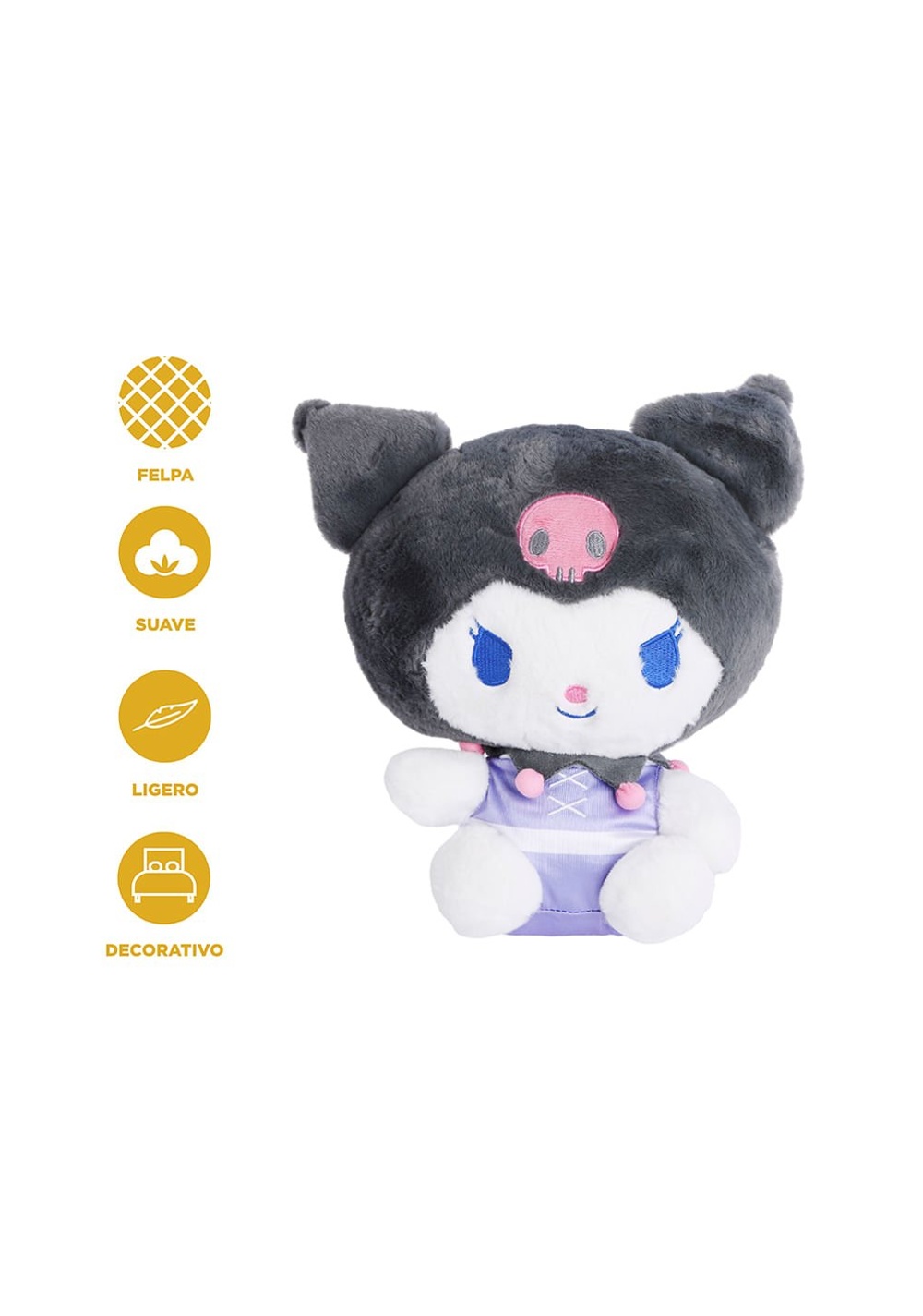Peluche 25 Cm Disfruta el Verano Kuromi Miniso Unisex - Vista 4