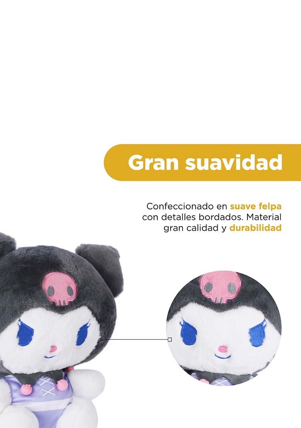 Peluche 25 Cm Disfruta el Verano Kuromi Miniso Unisex - Vista 5