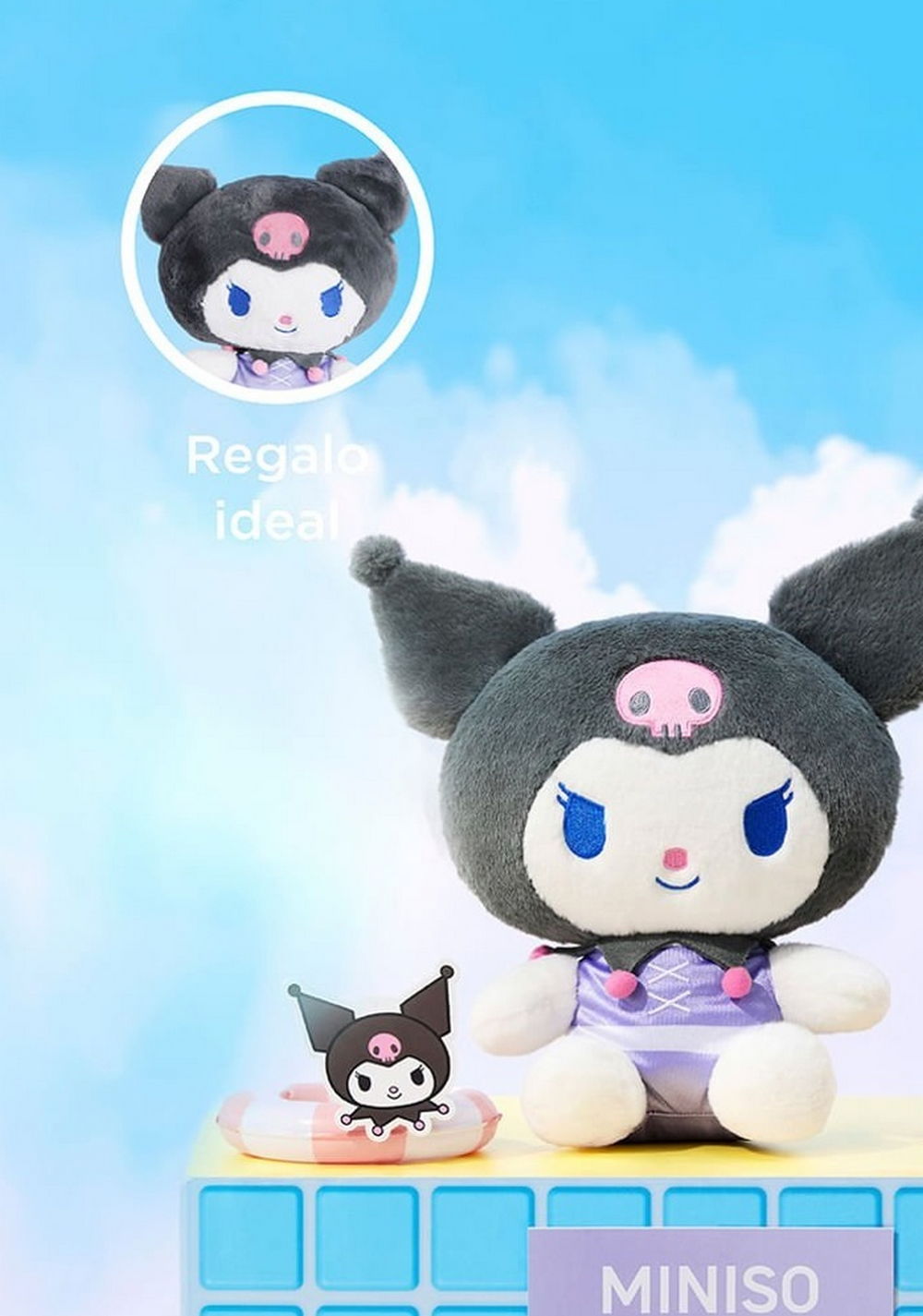 Peluche 25 Cm Disfruta el Verano Kuromi Miniso Unisex - Vista 6