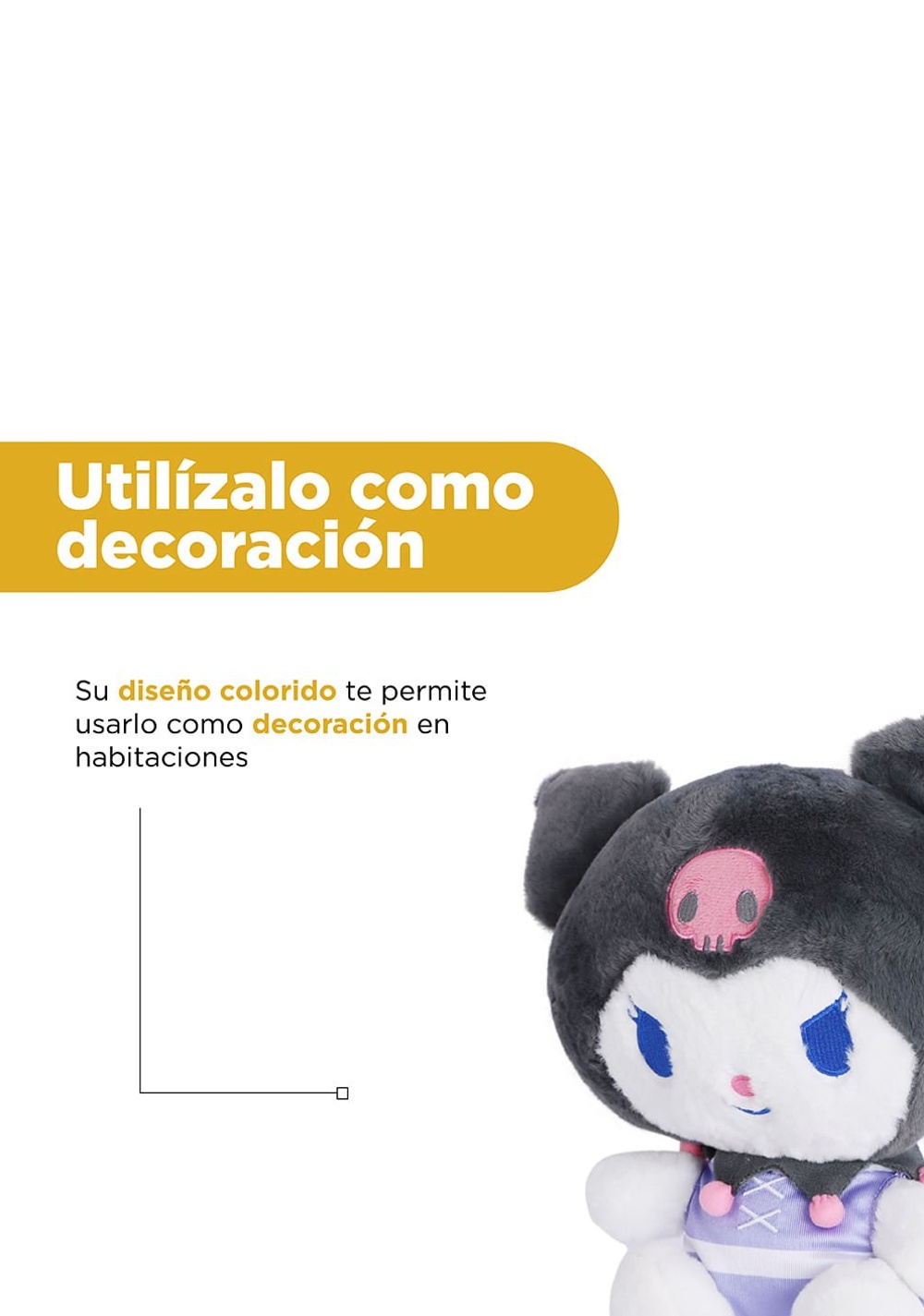 Peluche 25 Cm Disfruta el Verano Kuromi Miniso Unisex - Vista 7