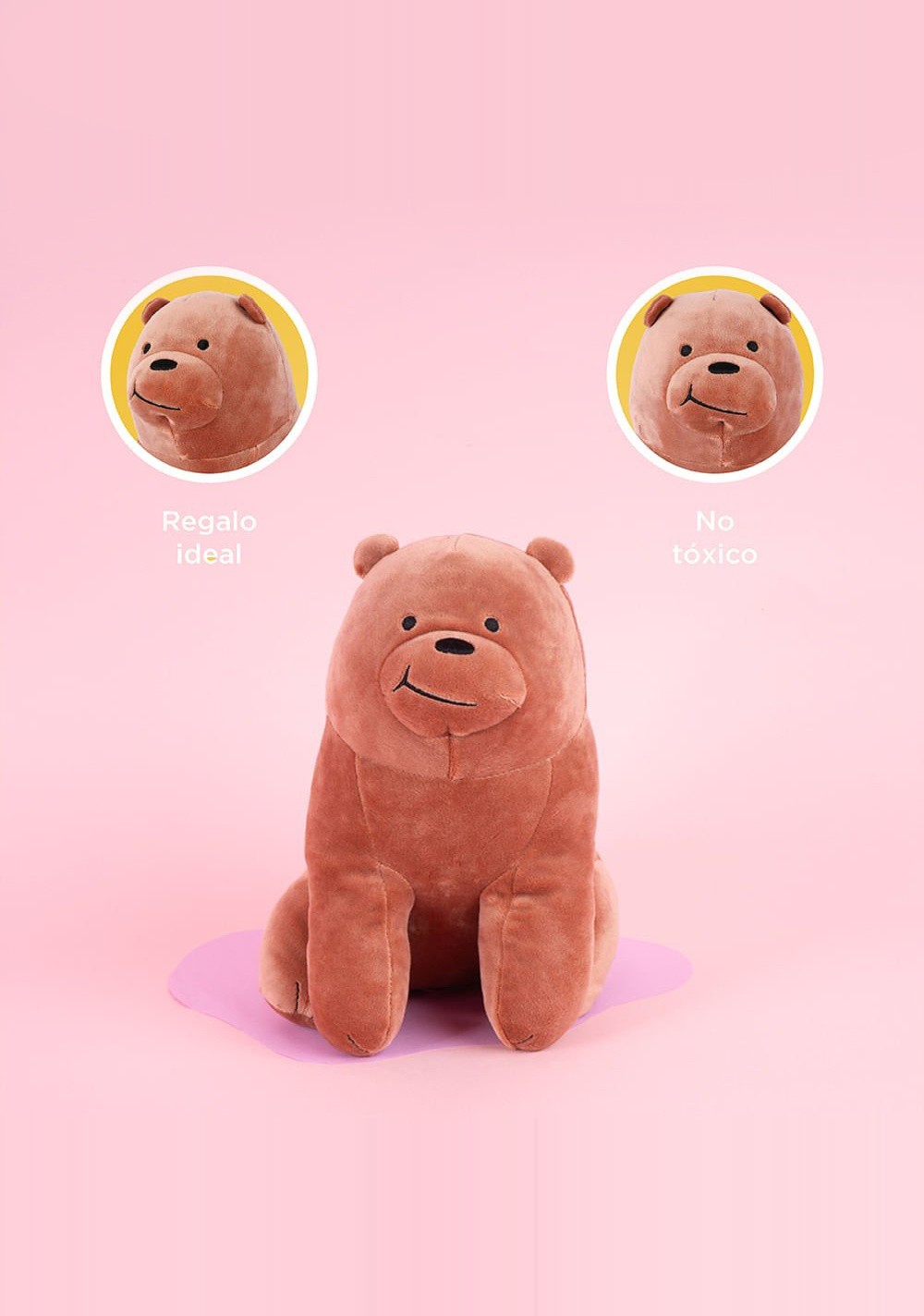 Peluche 28 Cm Pardo Colección We Bare Bears Miniso Unisex - Vista 5