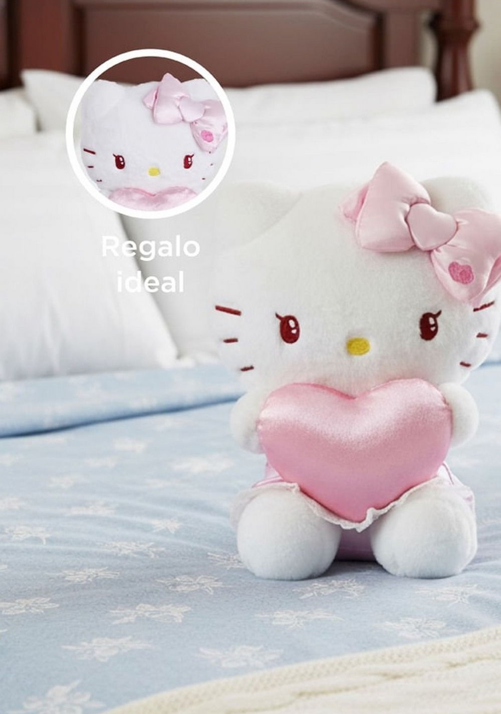 Peluche Corazón Valentines Day Decorativo Hello Kitty Miniso Unisex - Vista 6