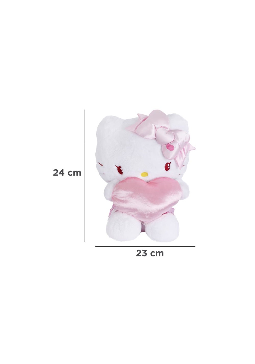Peluche Corazón Valentines Day Decorativo Hello Kitty Miniso Unisex - Vista 8