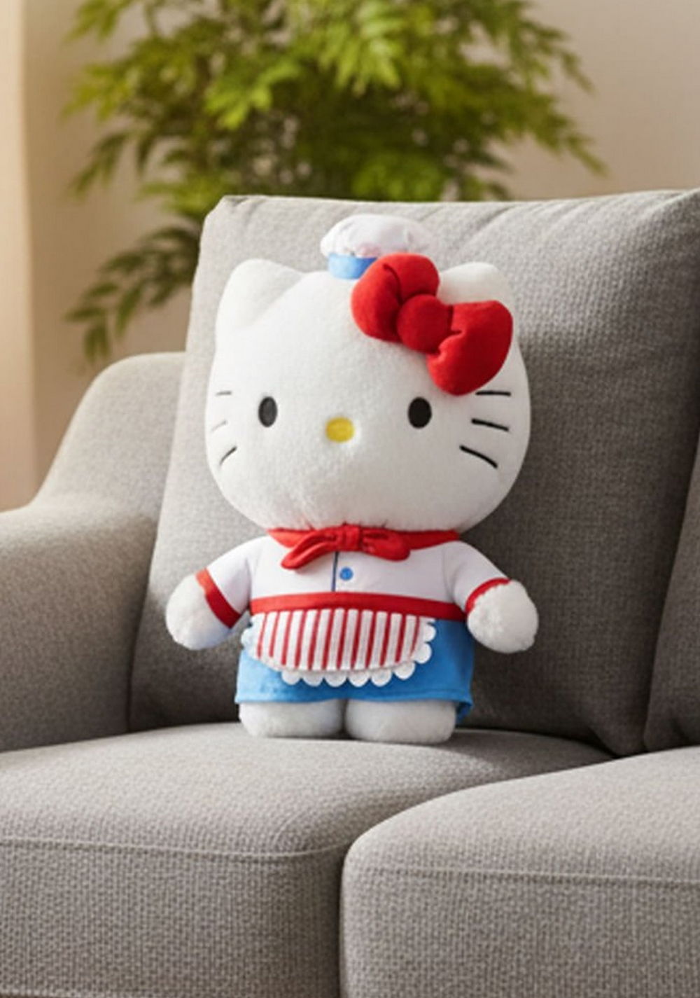 Peluche Decorativo Cocinera 36x24 Cm Hello Kitty Dinner Miniso Unisex - Vista 3
