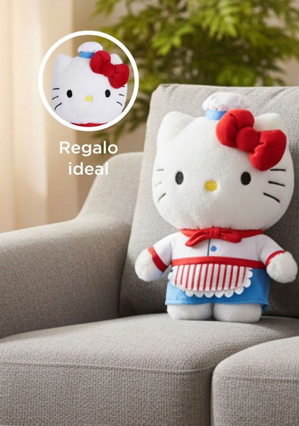 Peluche Decorativo Cocinera 36x24 Cm Hello Kitty Dinner Miniso Unisex - Vista 5