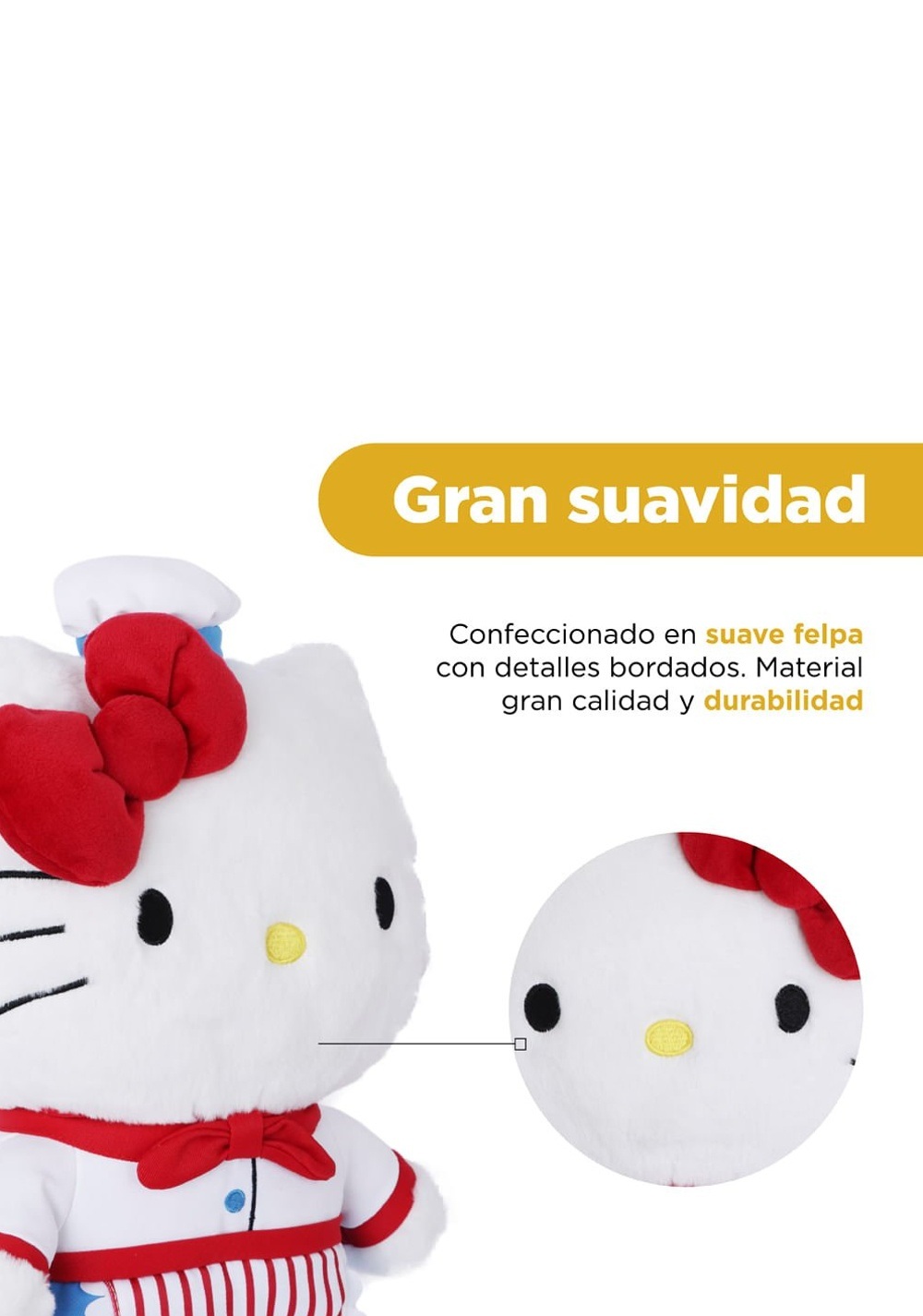 Peluche Decorativo Cocinera 36x24 Cm Hello Kitty Dinner Miniso Unisex - Vista 6