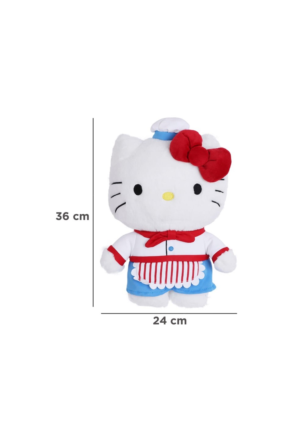 Peluche Decorativo Cocinera 36x24 Cm Hello Kitty Dinner Miniso Unisex - Vista 8